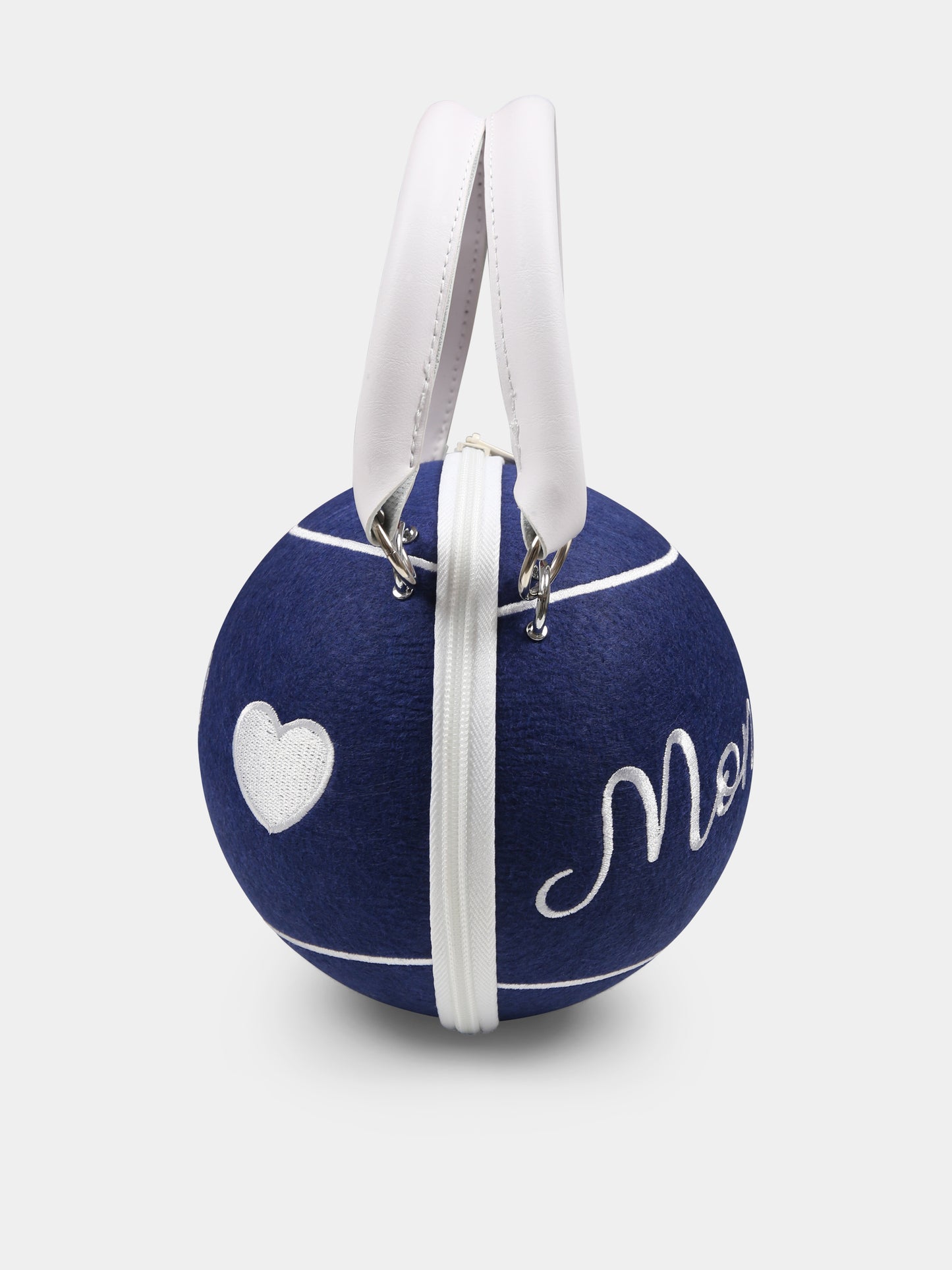 Borsa blu per bambina con logo,Monnalisa,19E004 5067 0056