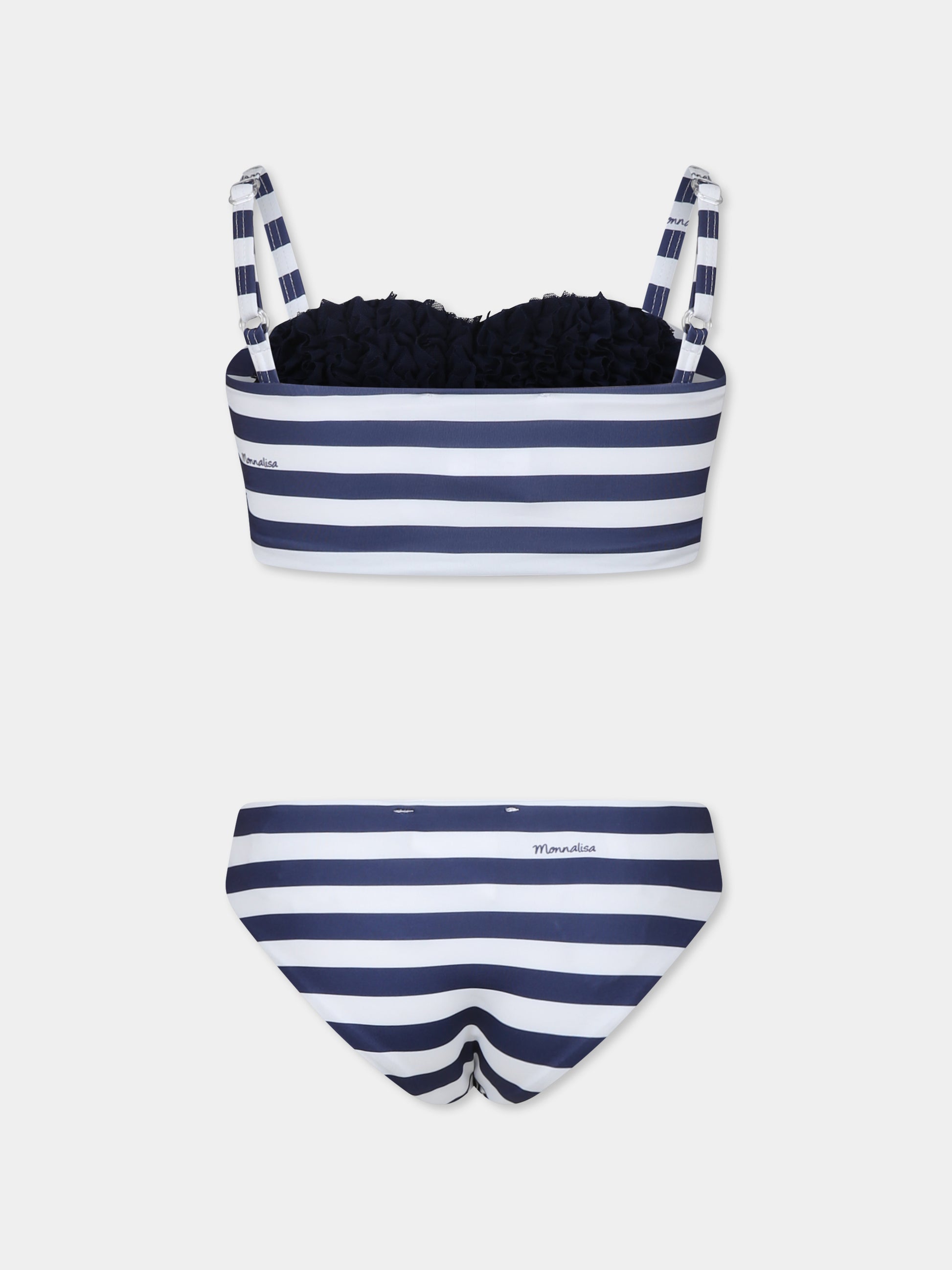 Bikini blu per bambina con cuore,Monnalisa,19E067 5708 9956