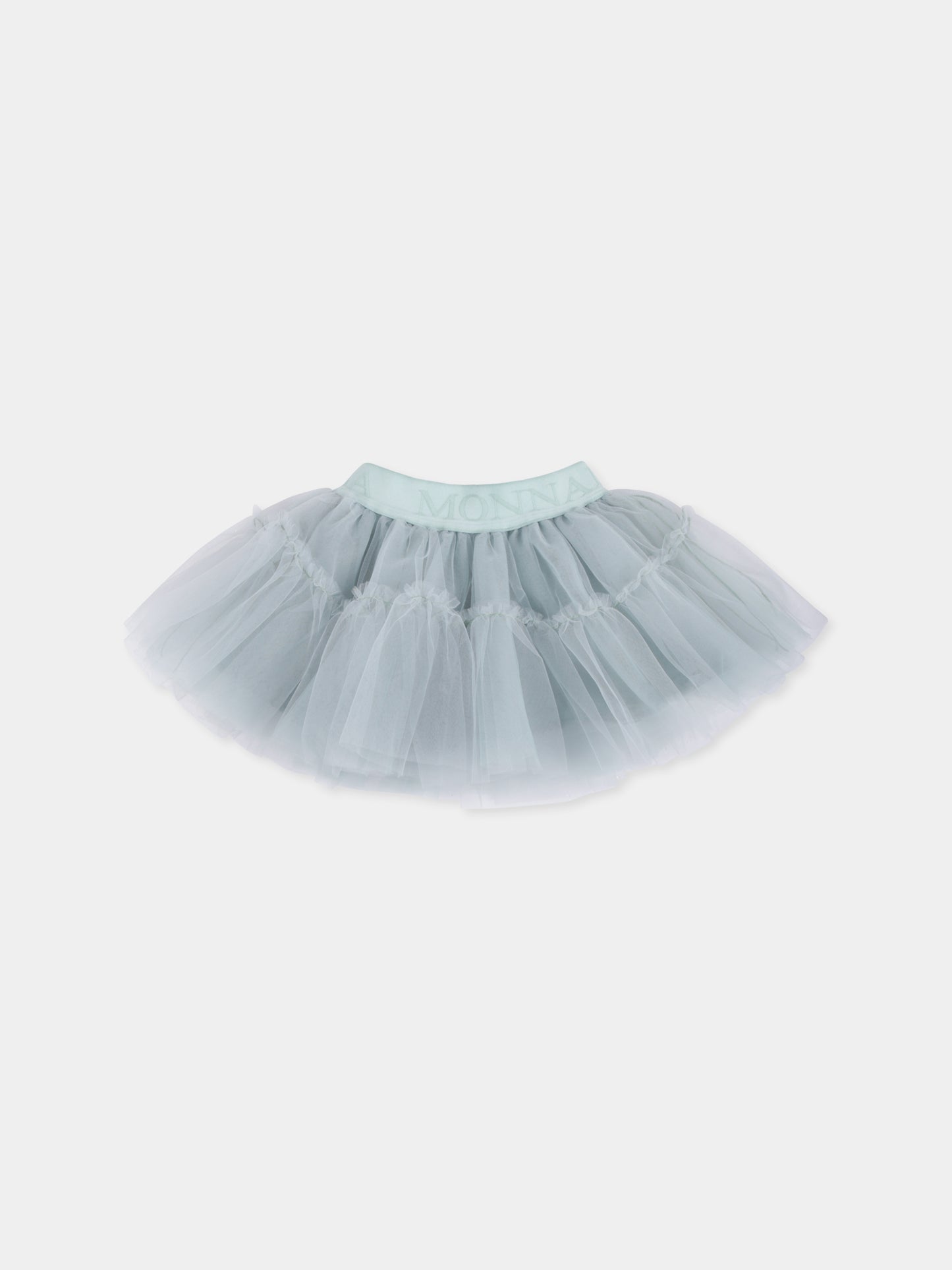 Light blue skirt for baby girl with logo