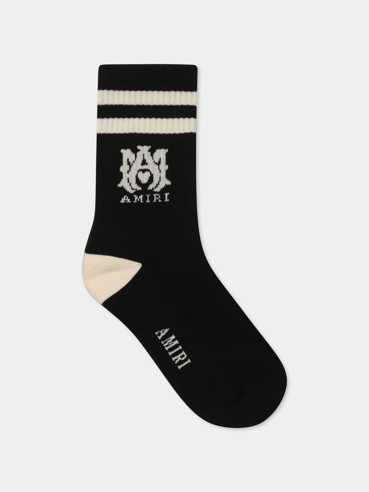 Calze nere per bambini con logo,Amiri,AKACSK1005 BLACK