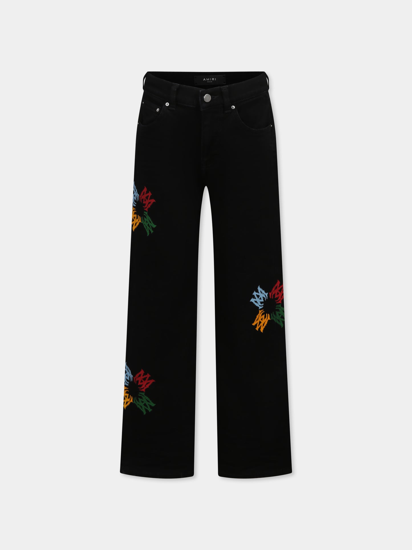 Jeans neri per bambini con logo,Amiri,AKDNGH1003 OD BLACK