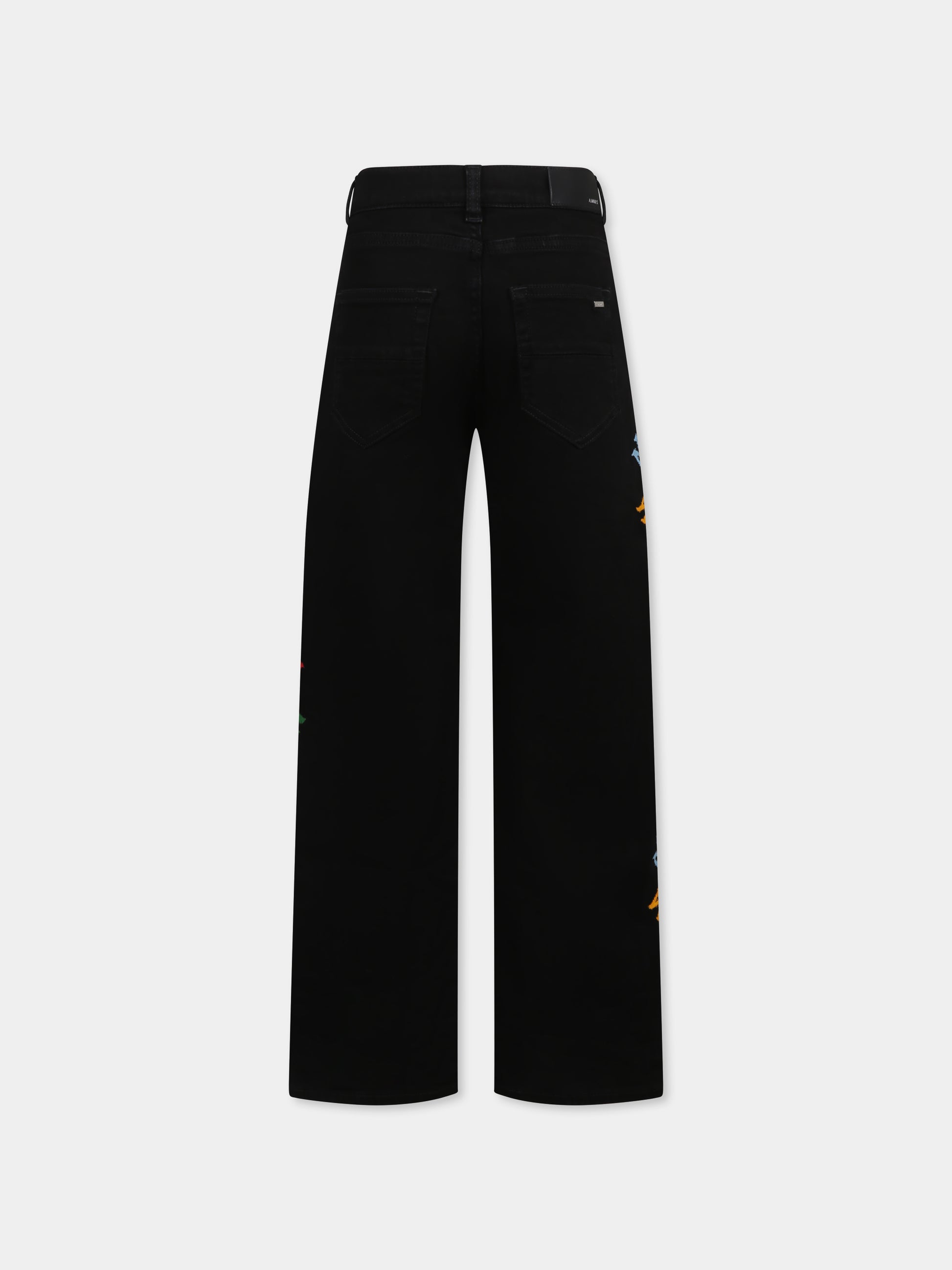 Jeans neri per bambini con logo,Amiri,AKDNGH1003 OD BLACK
