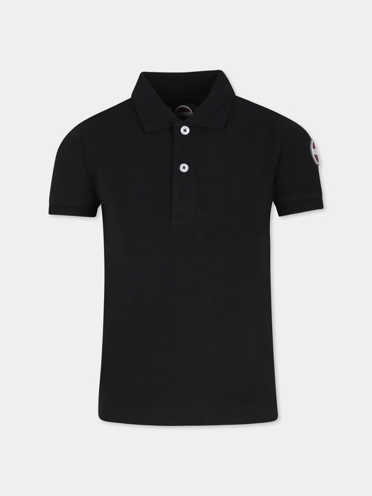 Polo nera per bambino con logo,Colmar Originals Kids,3579N 7XH 99