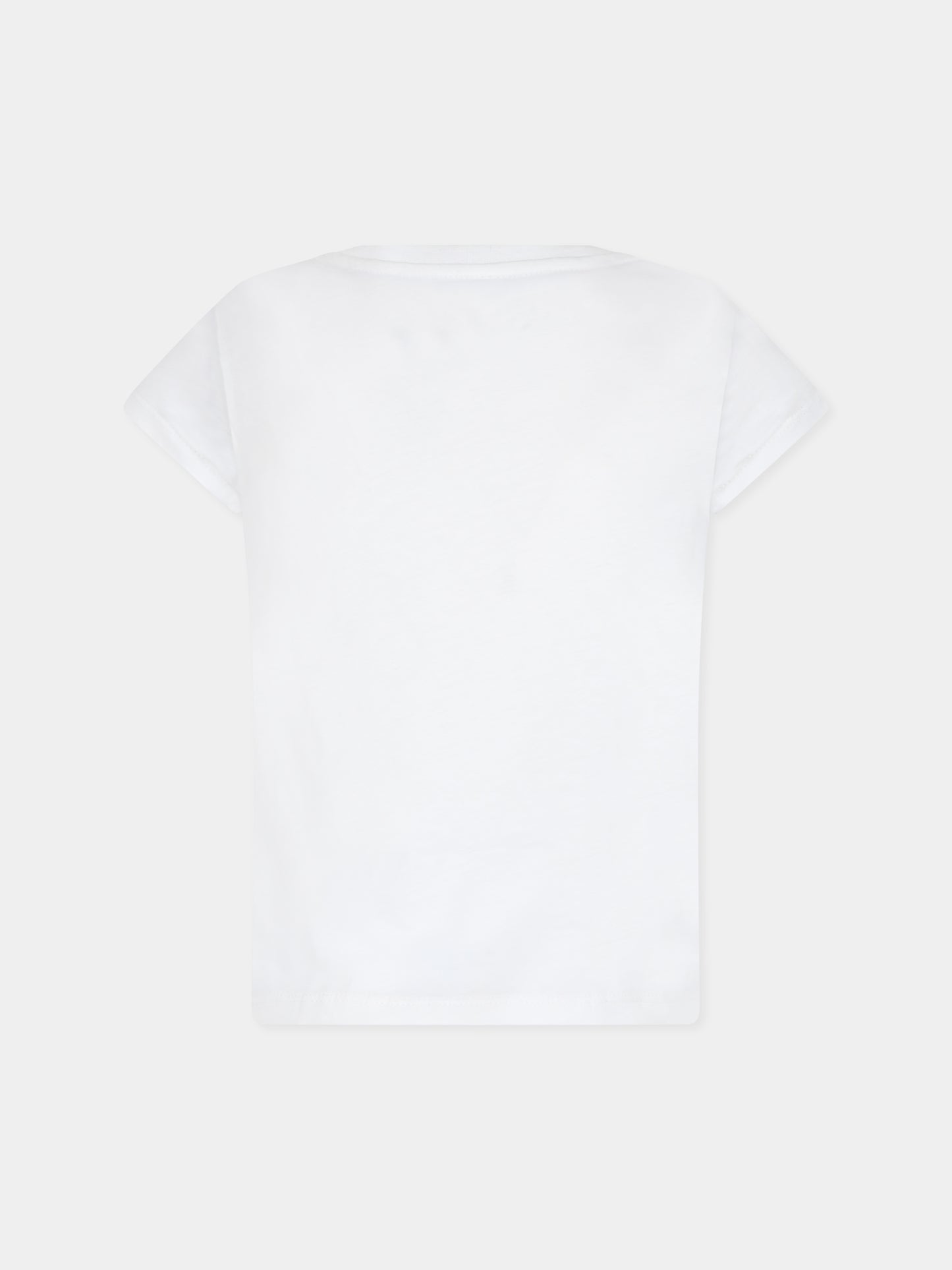 T-shirt bianca per bambina con logo,Lanvin Petite,N15107 117