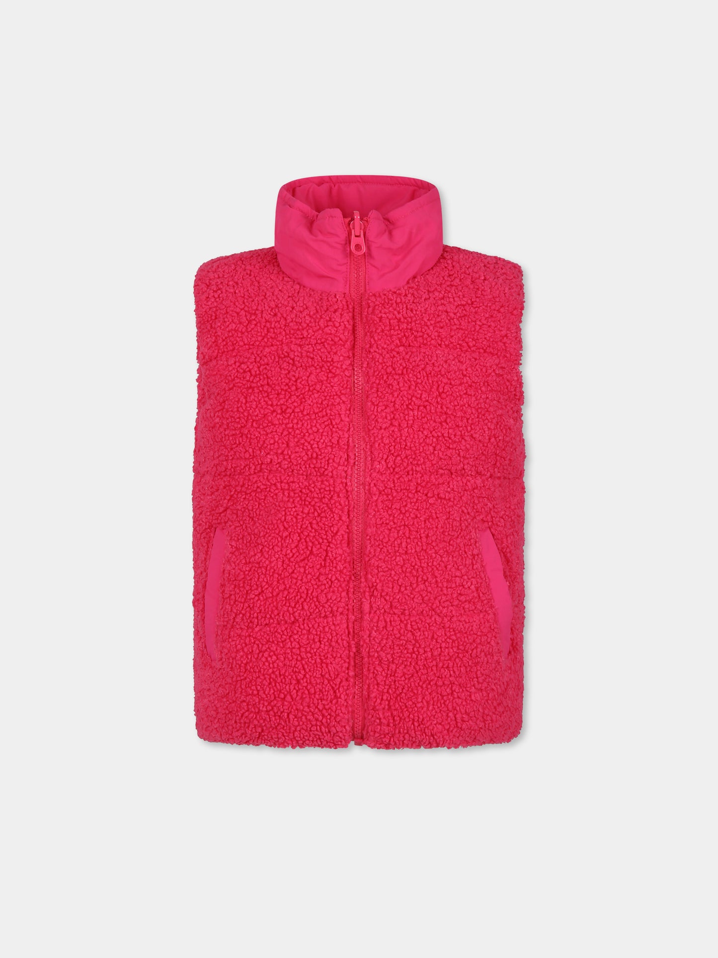 Gilet reversibile rosa per bambina con logo,Marc Jacobs,W16157 494