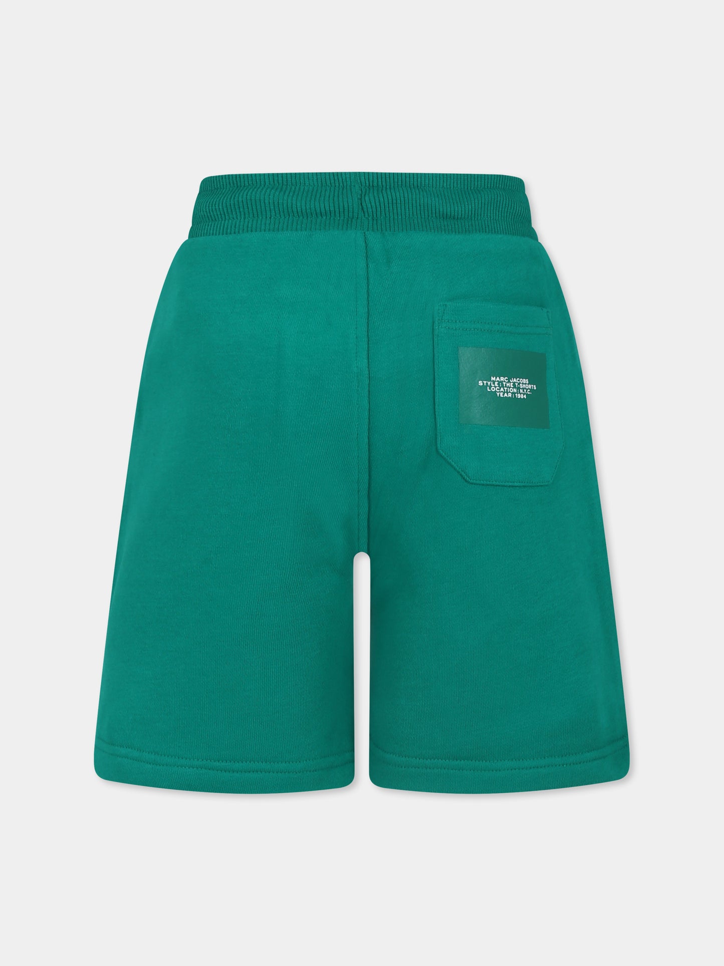 Shorts verdi per bambini con logo,Marc Jacobs,W54005 714