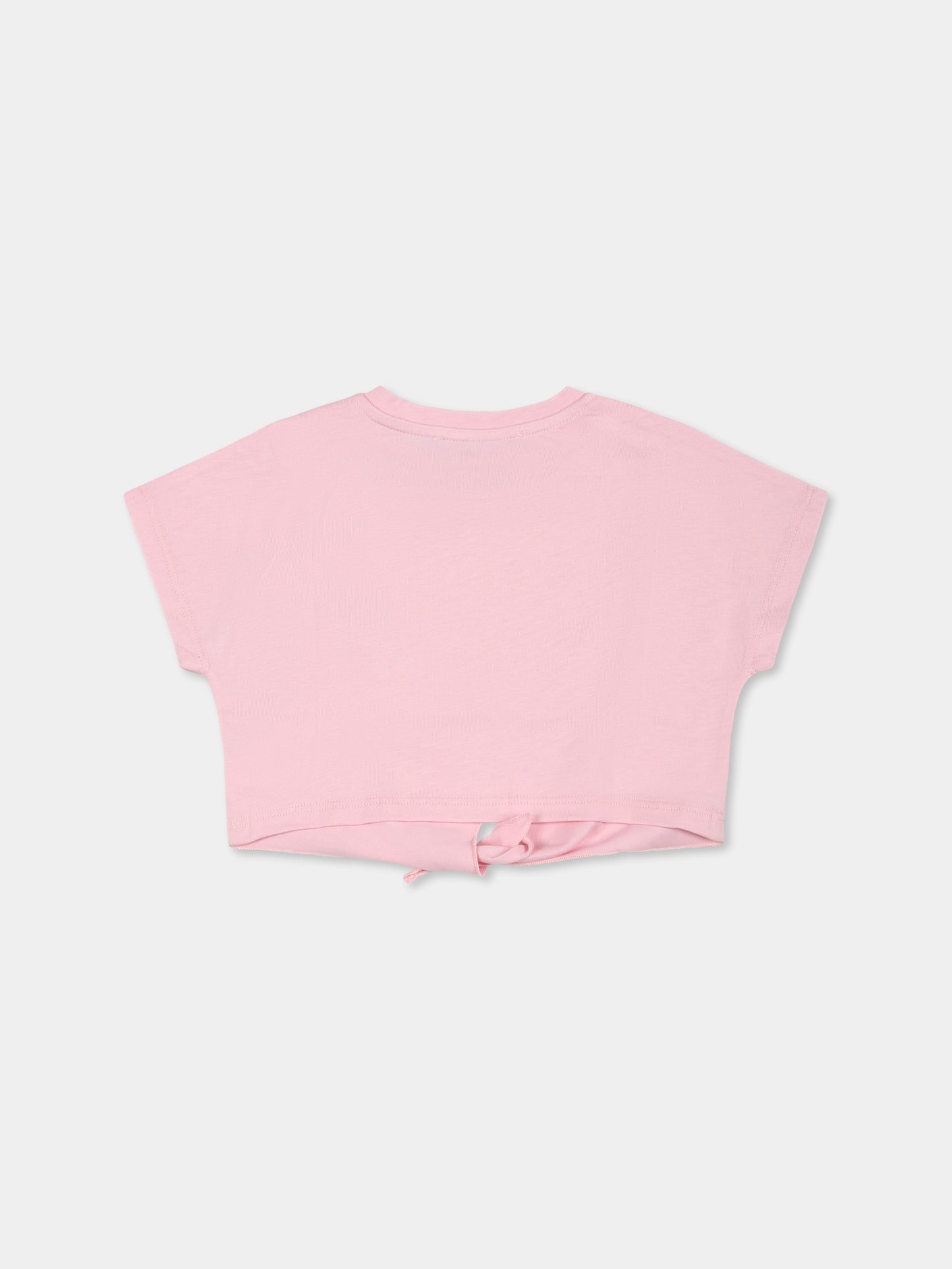 Pink t-shirt for baby girl with logo