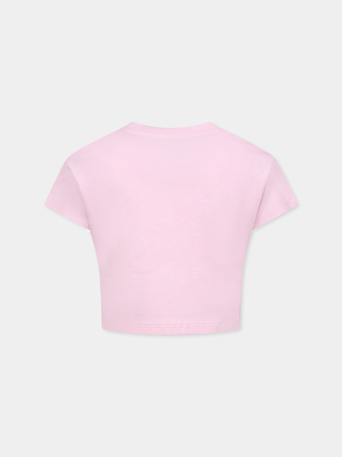 Pink t-shirt for girl with logo