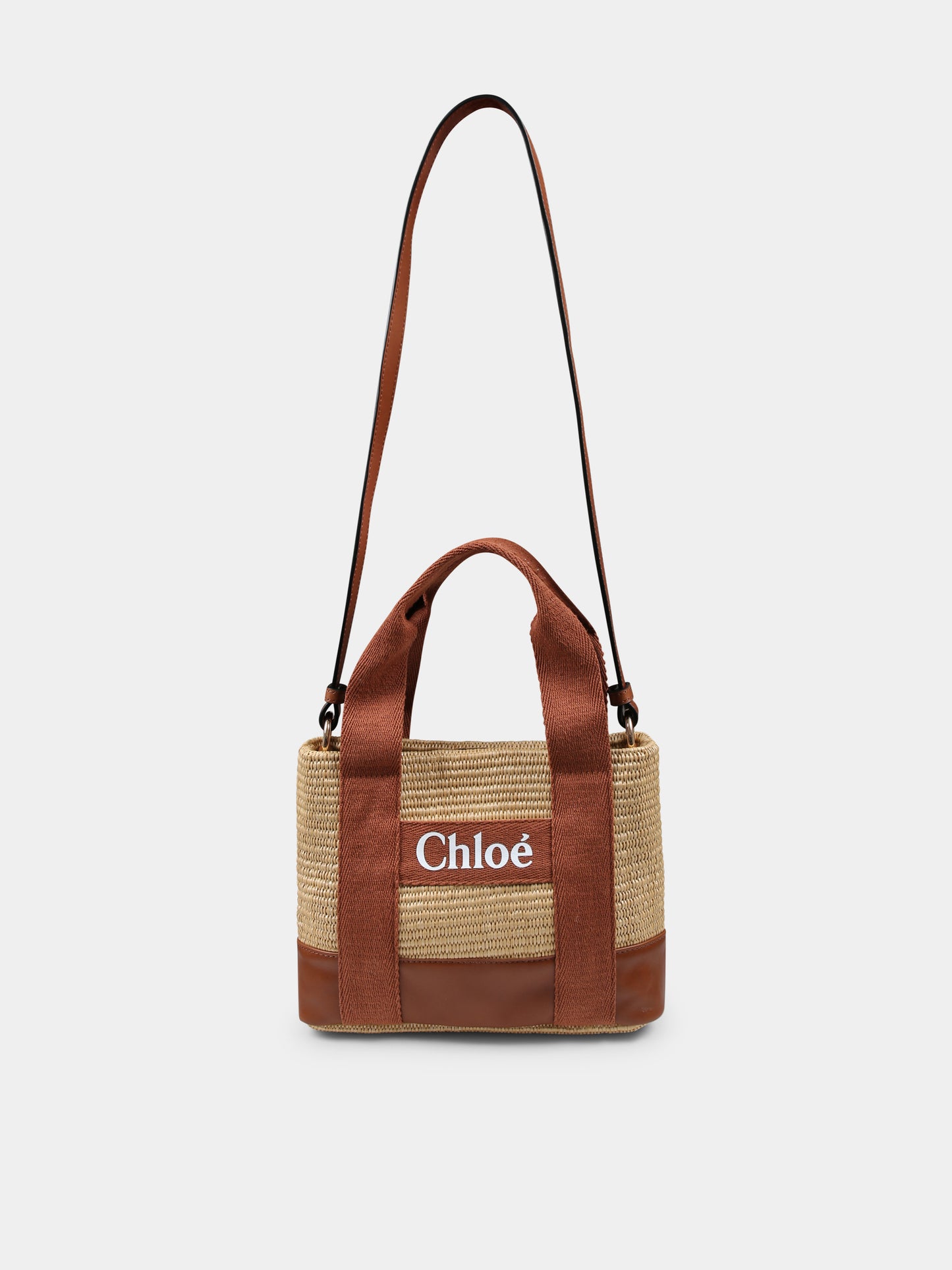 Borsa marrone per bambina con logo,Chloé Kids,C20587 239