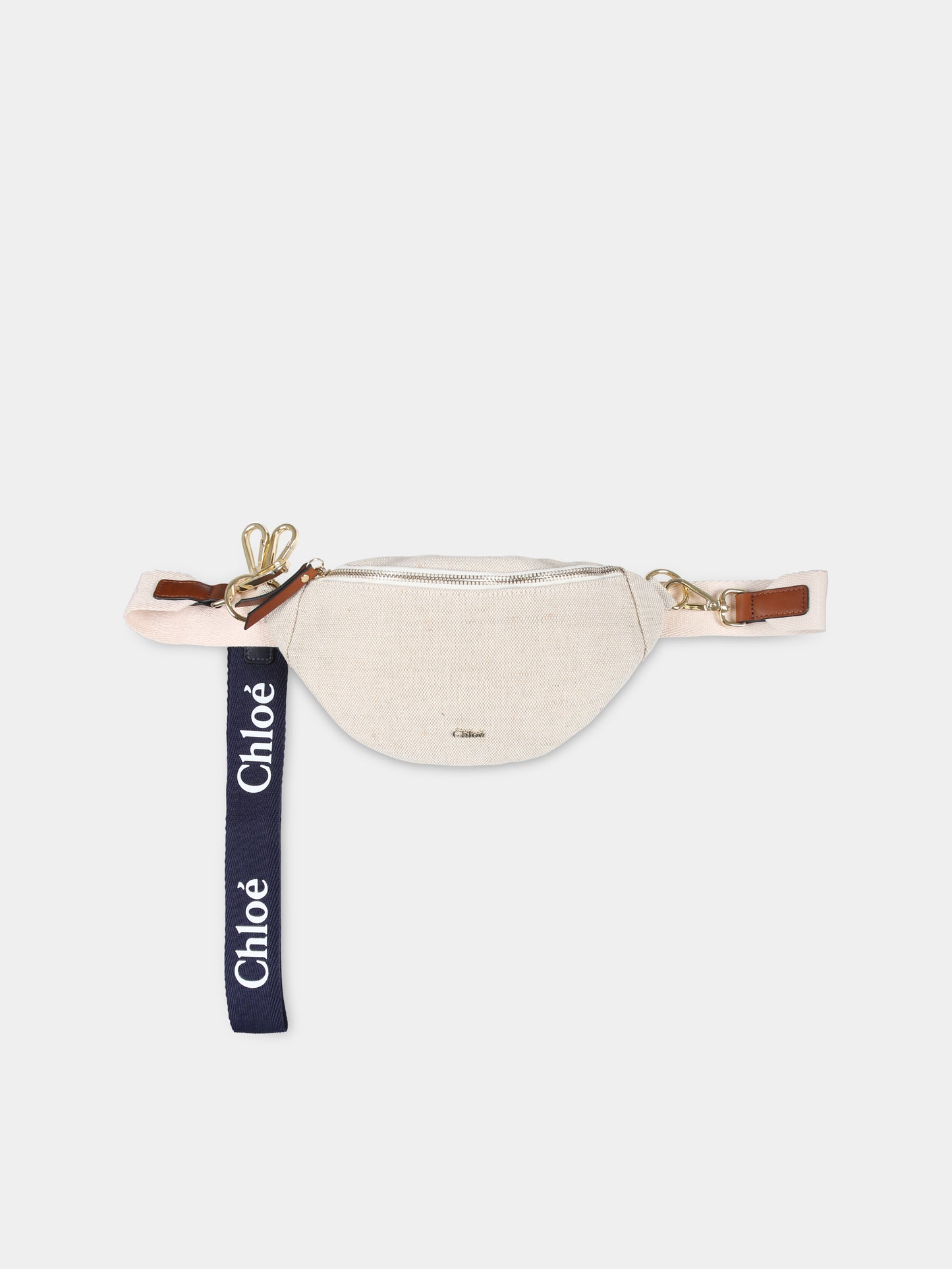 Marsupio beige per bambina con logo,Chloé Kids,C20593 Z40