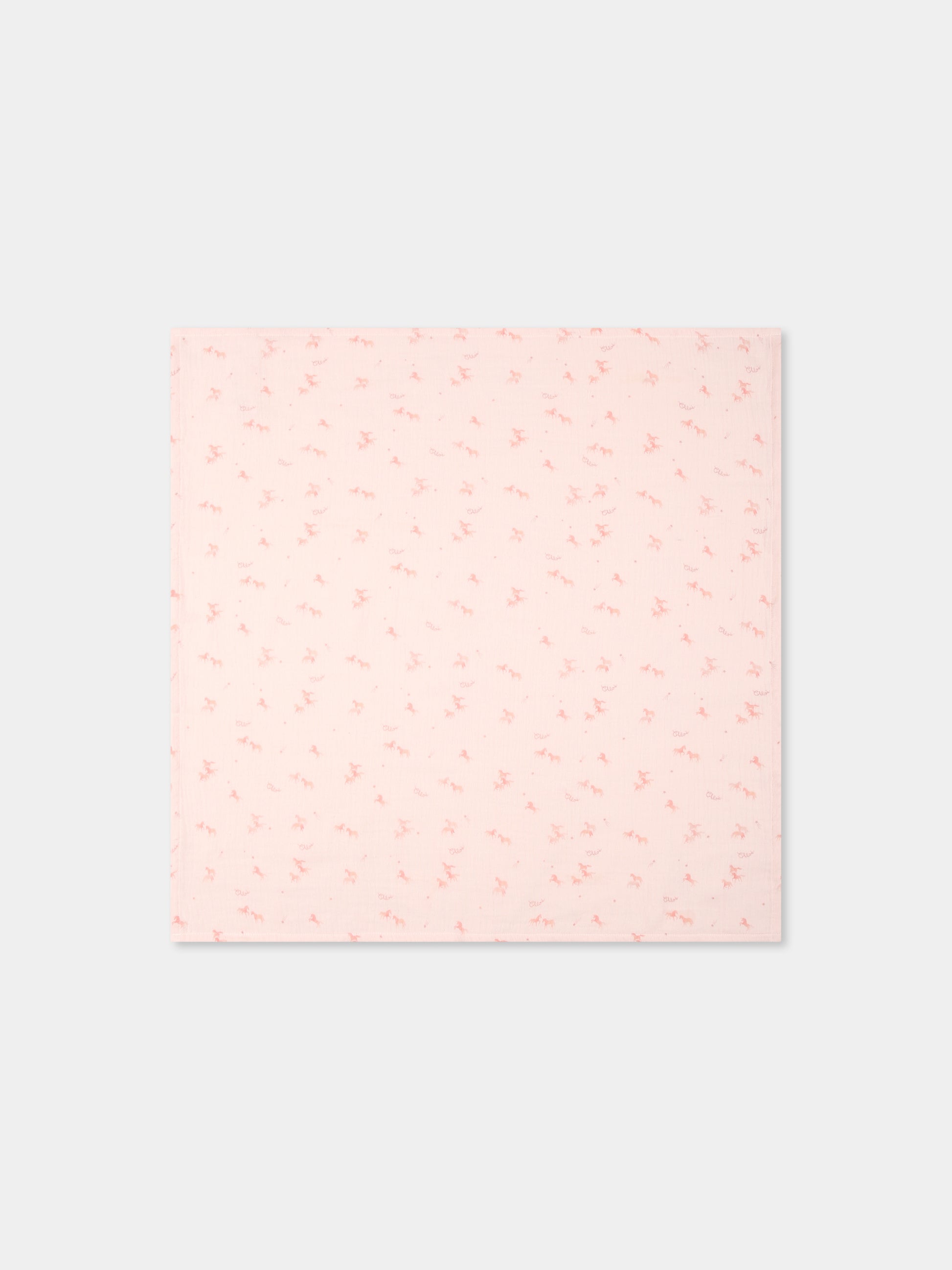 Set pochette rosa per neonata con logo,Chloé Kids,C20561 Z41