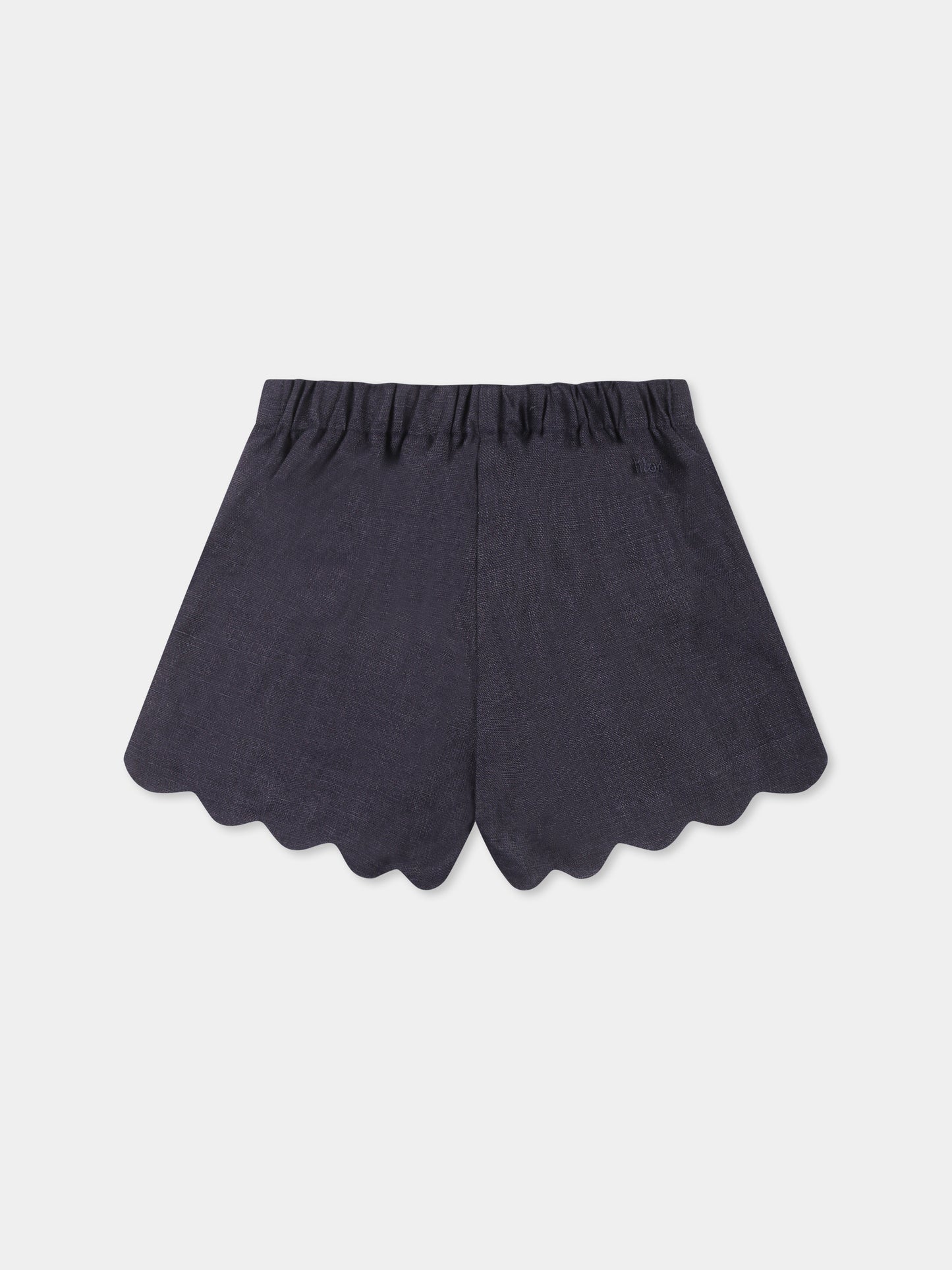 Shorts blu per neonata con logo,Chloé Kids,C20537 859