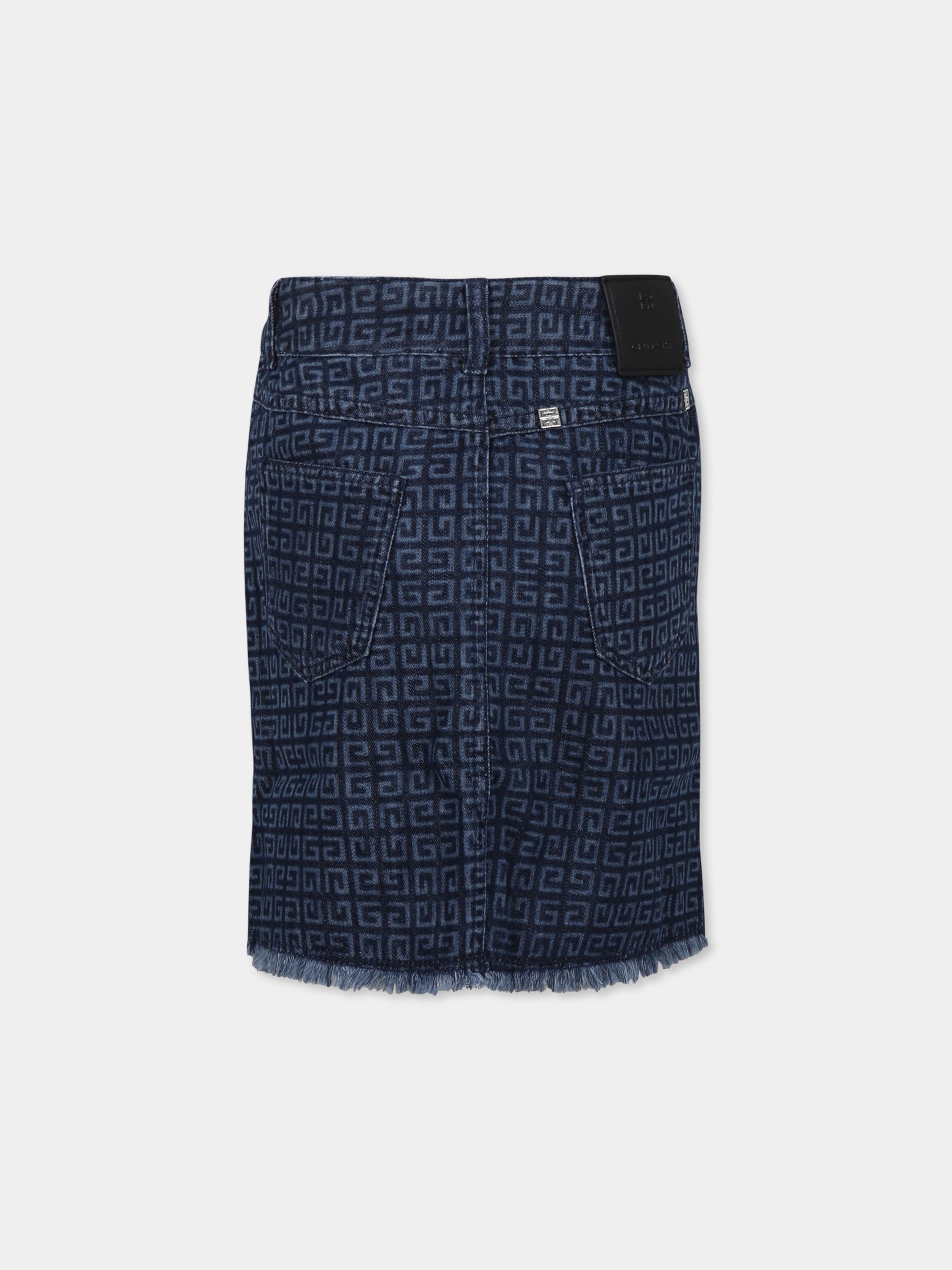 Gonna denim per bambina con motivo 4G,Givenchy Kids,H30762 Z01