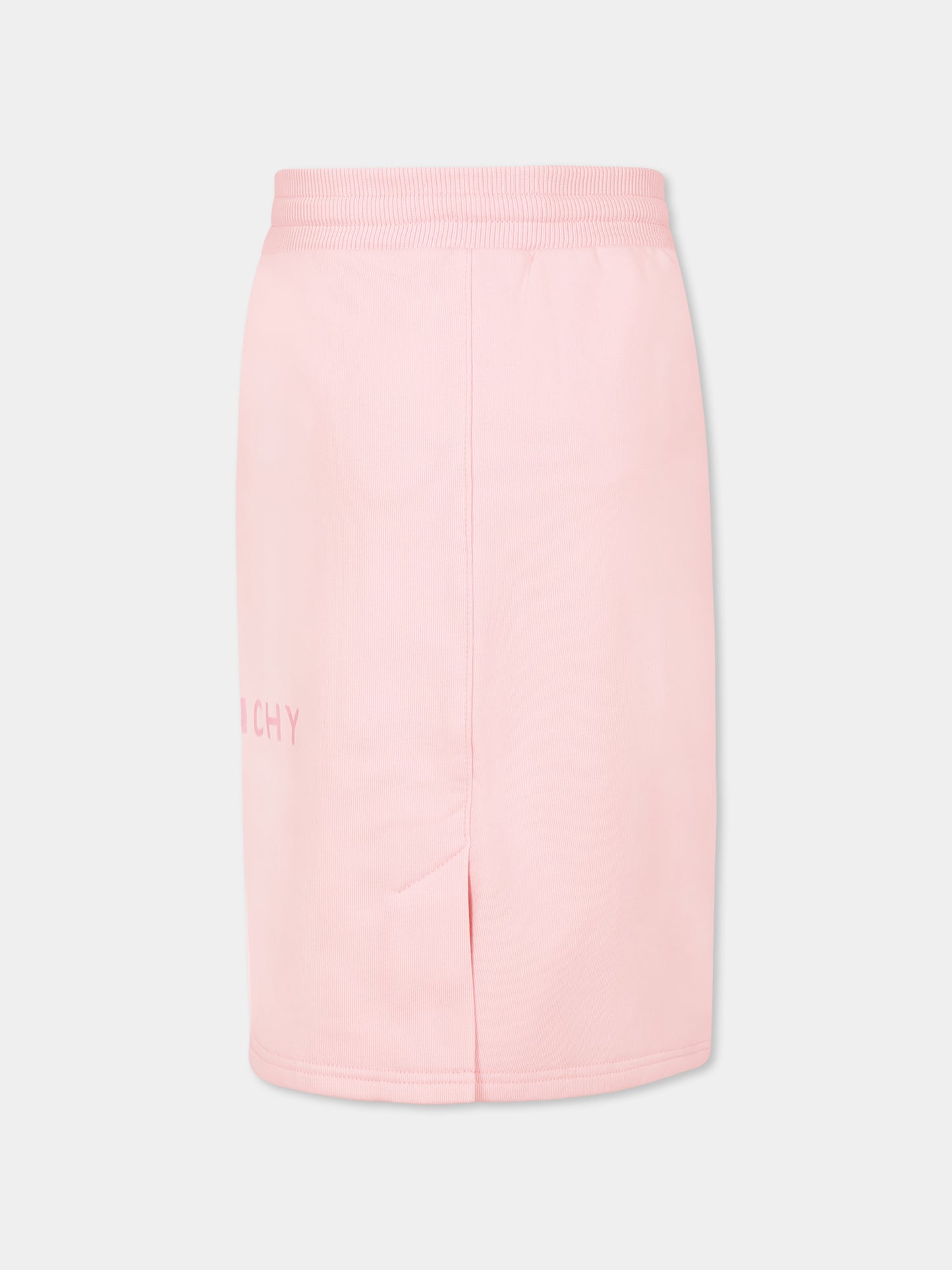 Pink skirt for girl with logo