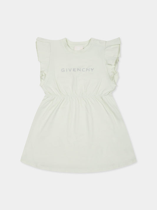 Vestito verde per neonata con logo,Givenchy Kids,H30655 72G