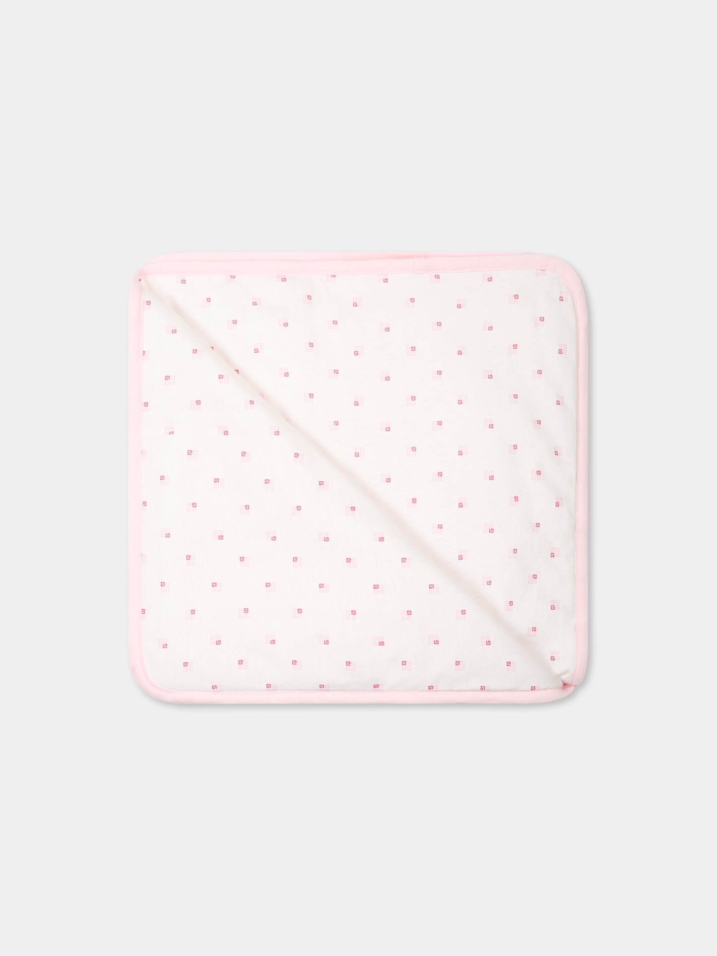 Pink blanket for baby girl with logo