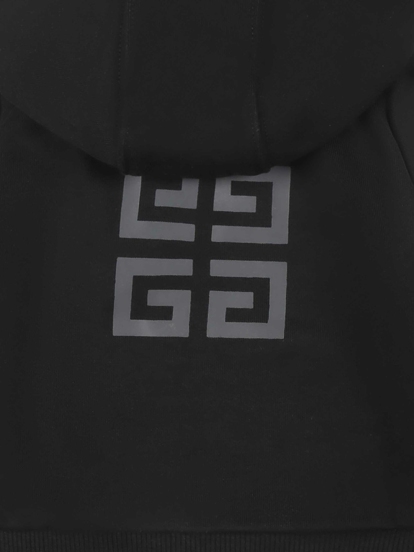 Black sweatshirt for baby boy with logo