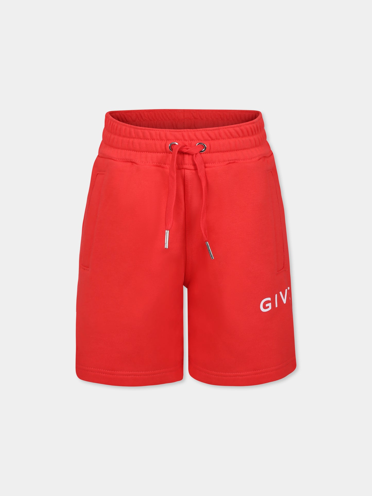 Shorts rossi per bambino con logo,Givenchy Kids,H30709 977