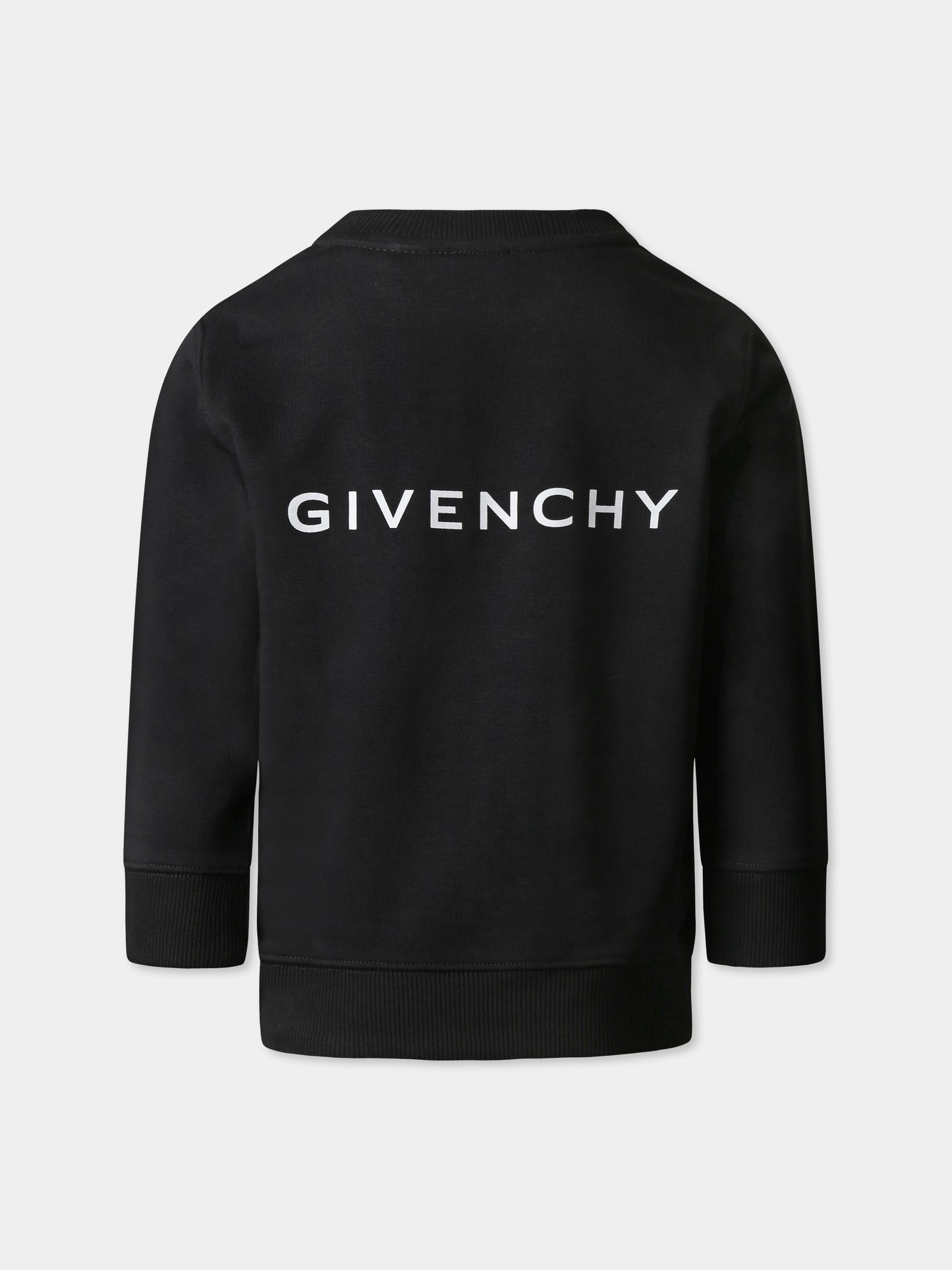 Felpa nera per bambino con motivo 4G,Givenchy Kids,H30695 09B