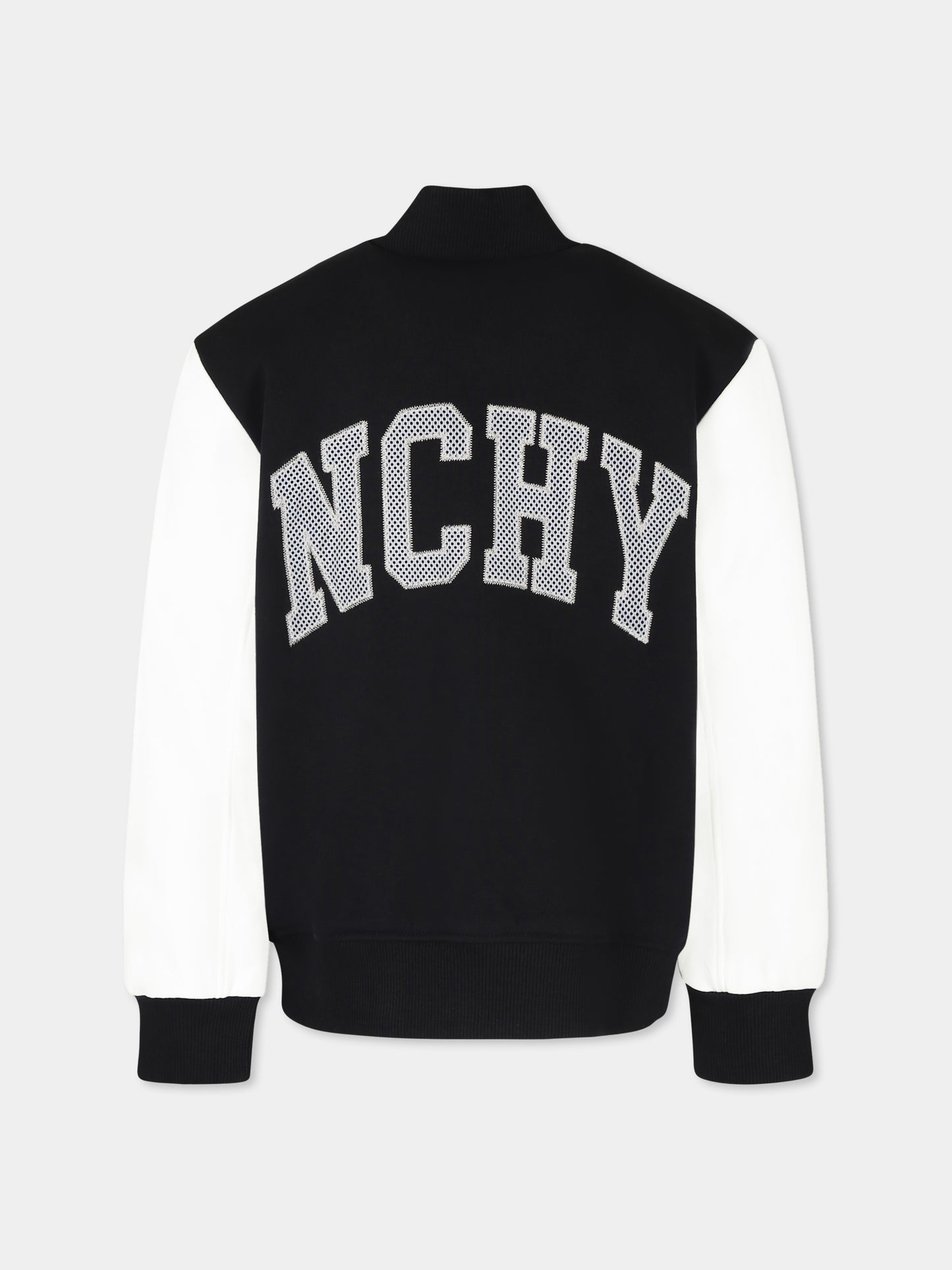 Bomber nero per bambini con logo,Givenchy Kids,H30702 09B