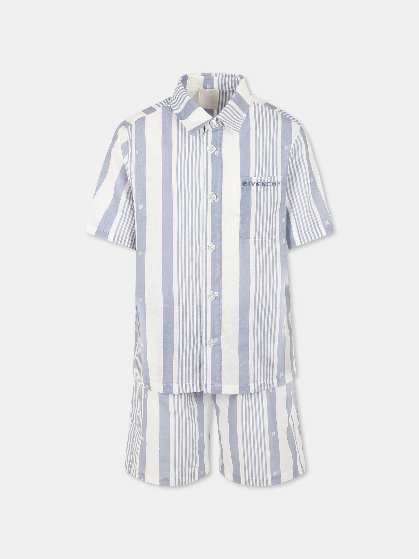 Completo celeste per bambino con logo,Givenchy Kids,H30716 V21