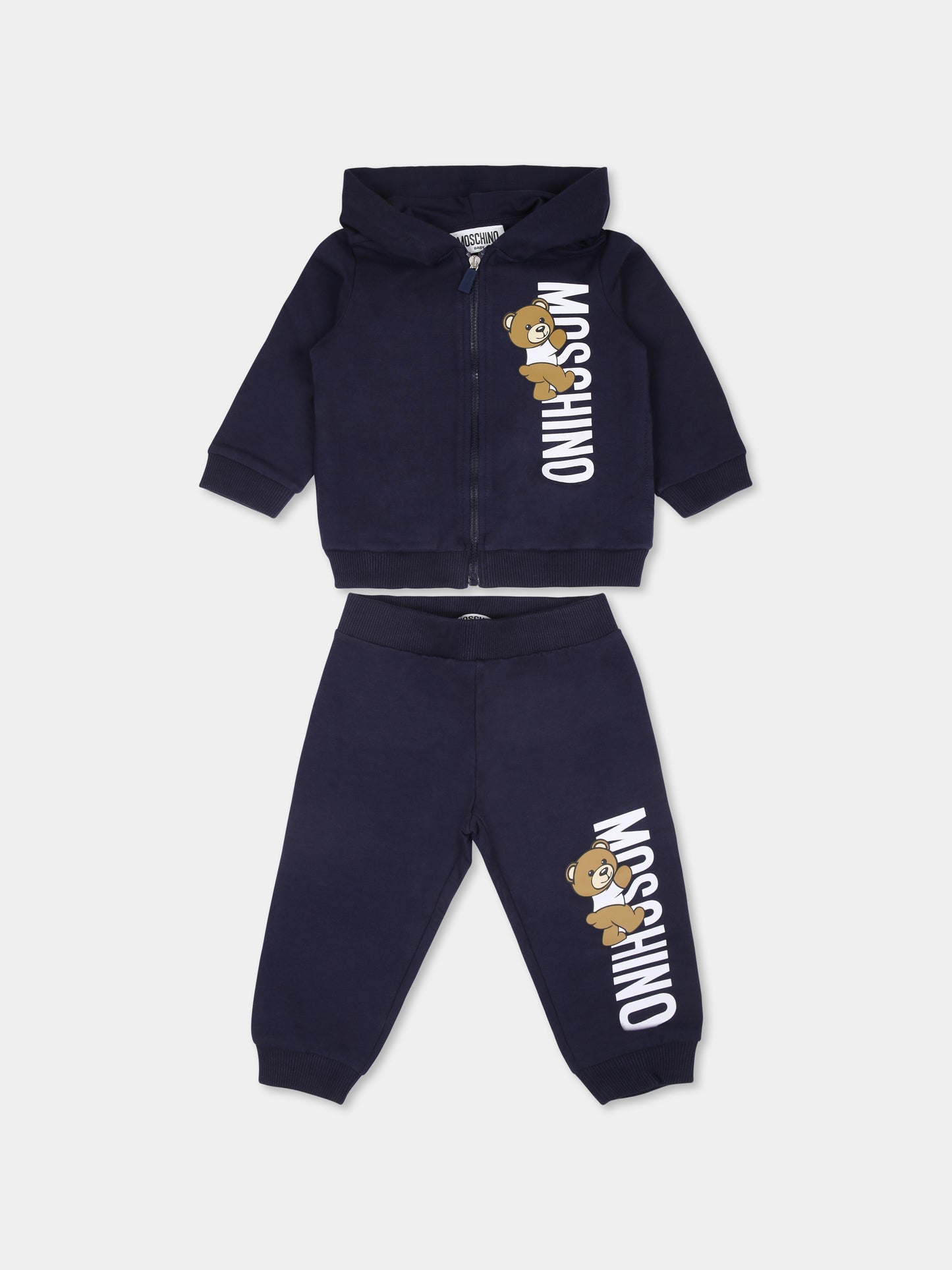 Completo blu per neonato con Teddy Bear,Moschino Kids,MUK04R LDA27 40016