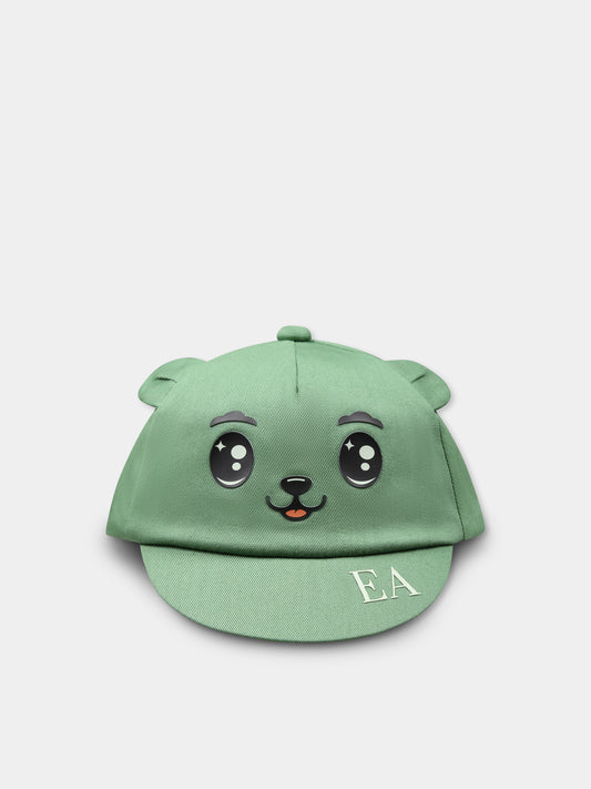 Cappello verde per bambino con Manga Bear,Emporio Armani,EB000343 AF14016 U7201