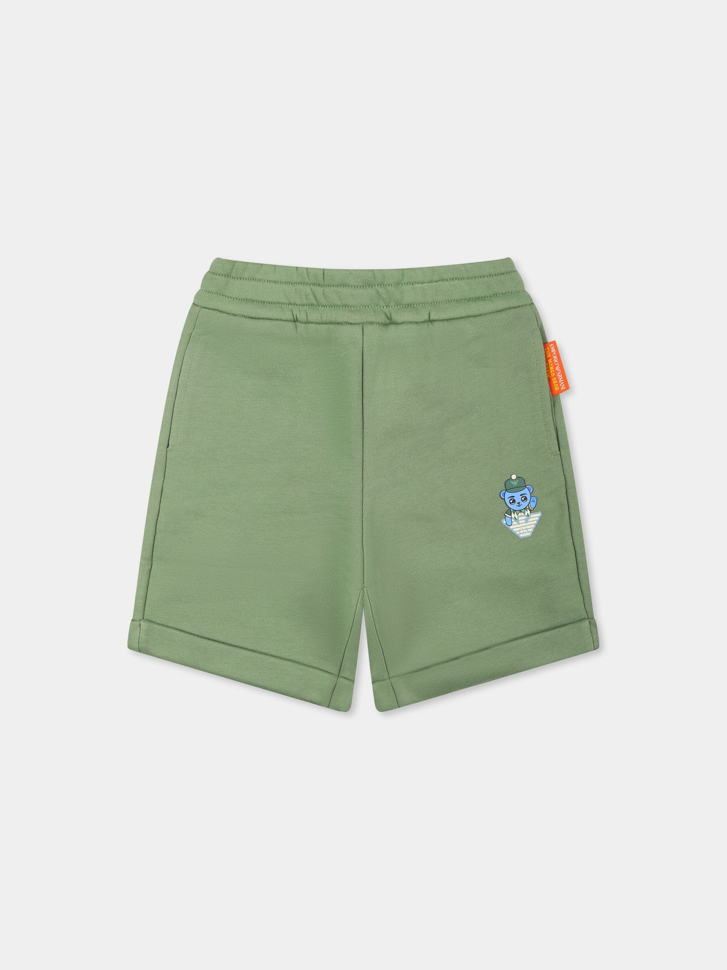 Green shorts for baby boy with Manga Bear