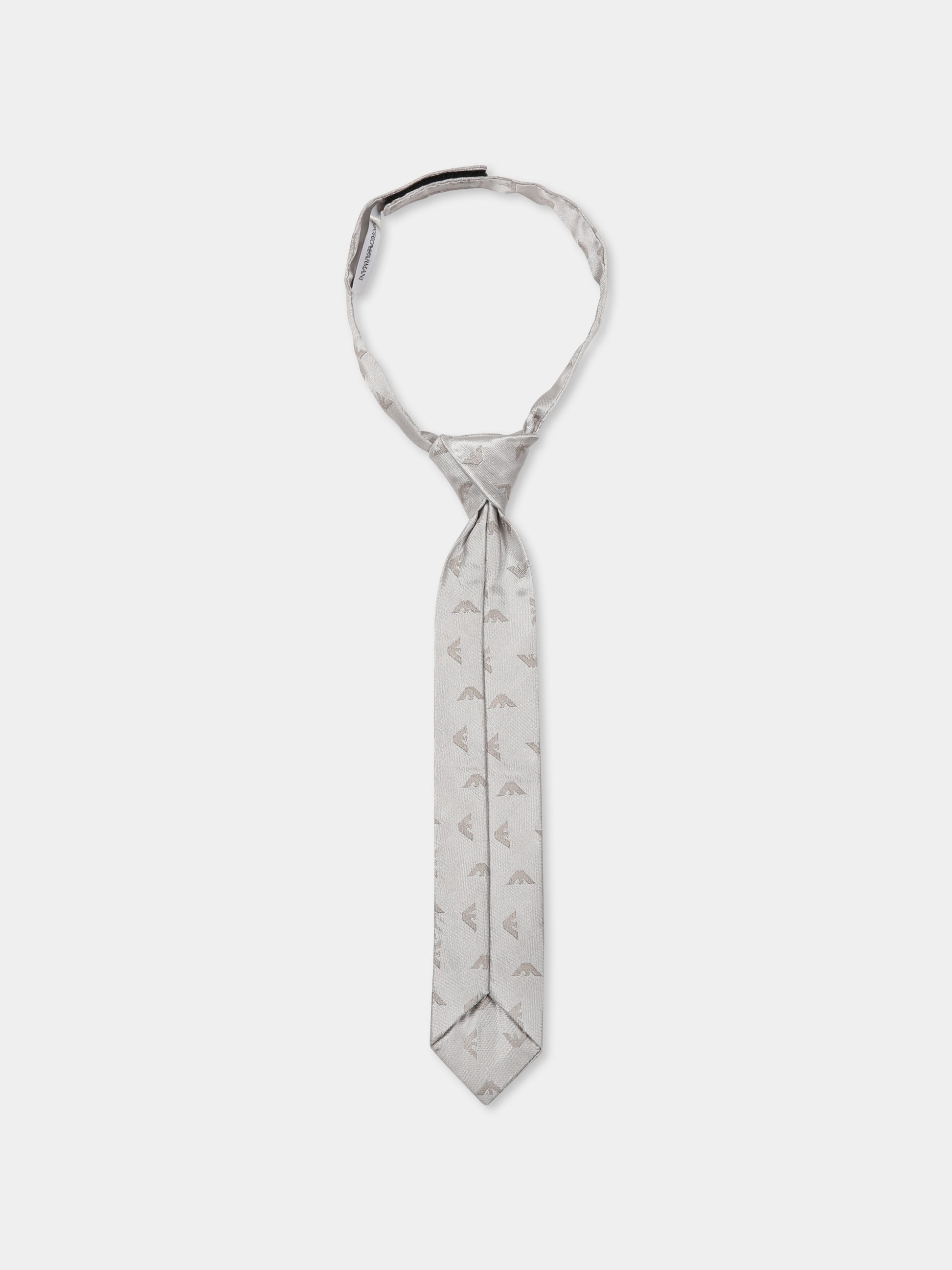 Cravatta beige per neonato con iconico aquilotto,Emporio Armani,EB000457 AF15438 F8040