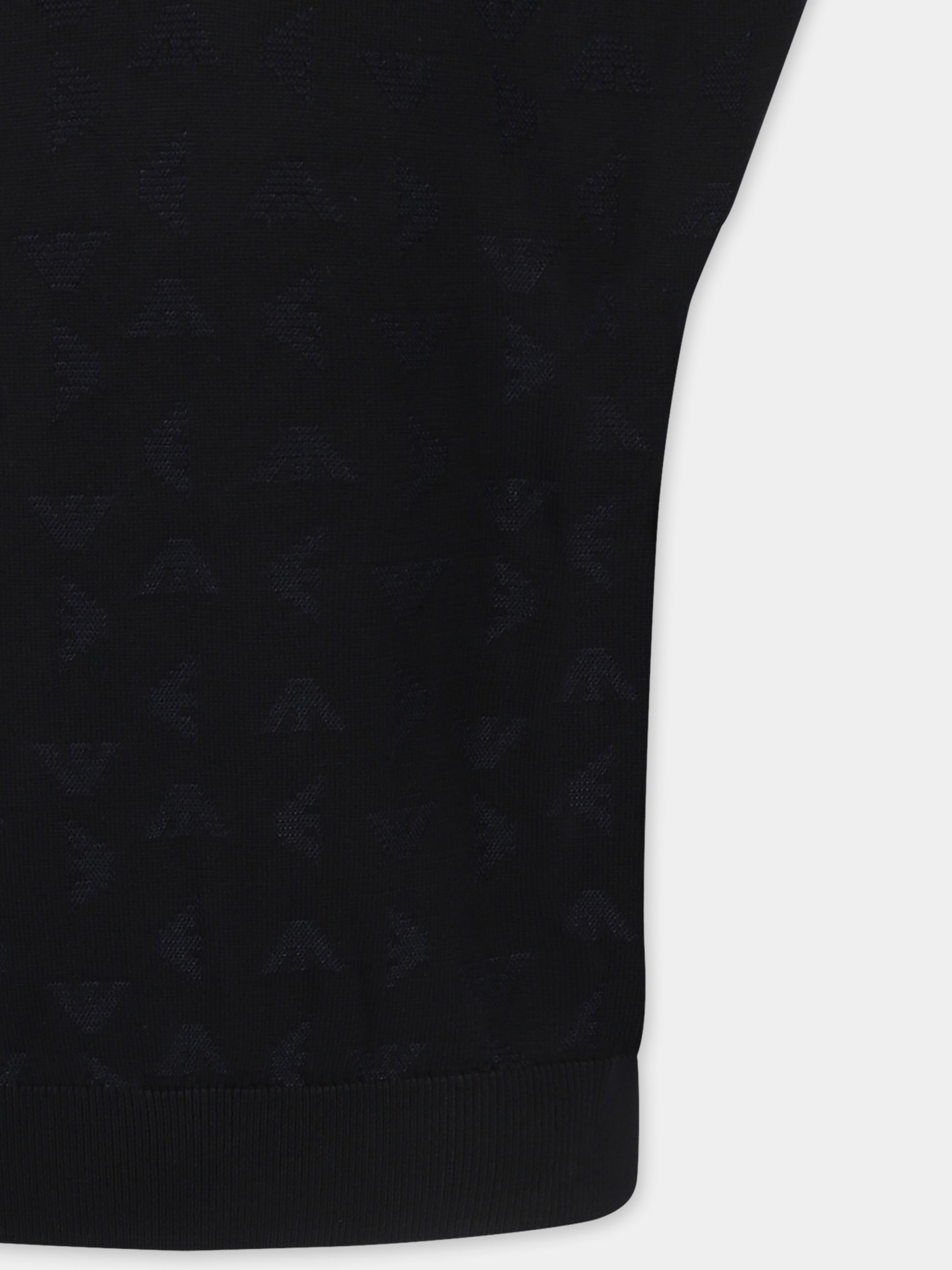 Maglia gilet blu per bambino con aquilotto all over,Emporio Armani,EB000288 AF13935 UB118