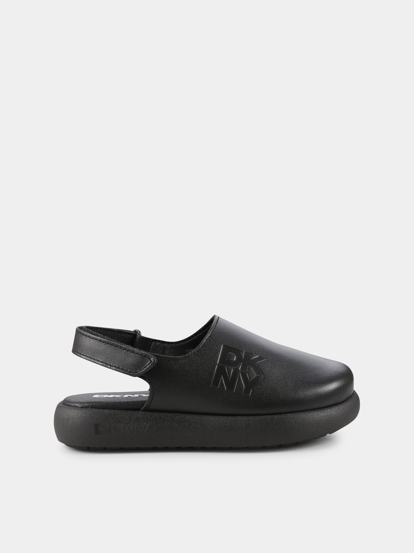 Sabot neri per bambina con logo,Dkny,D62092 09B