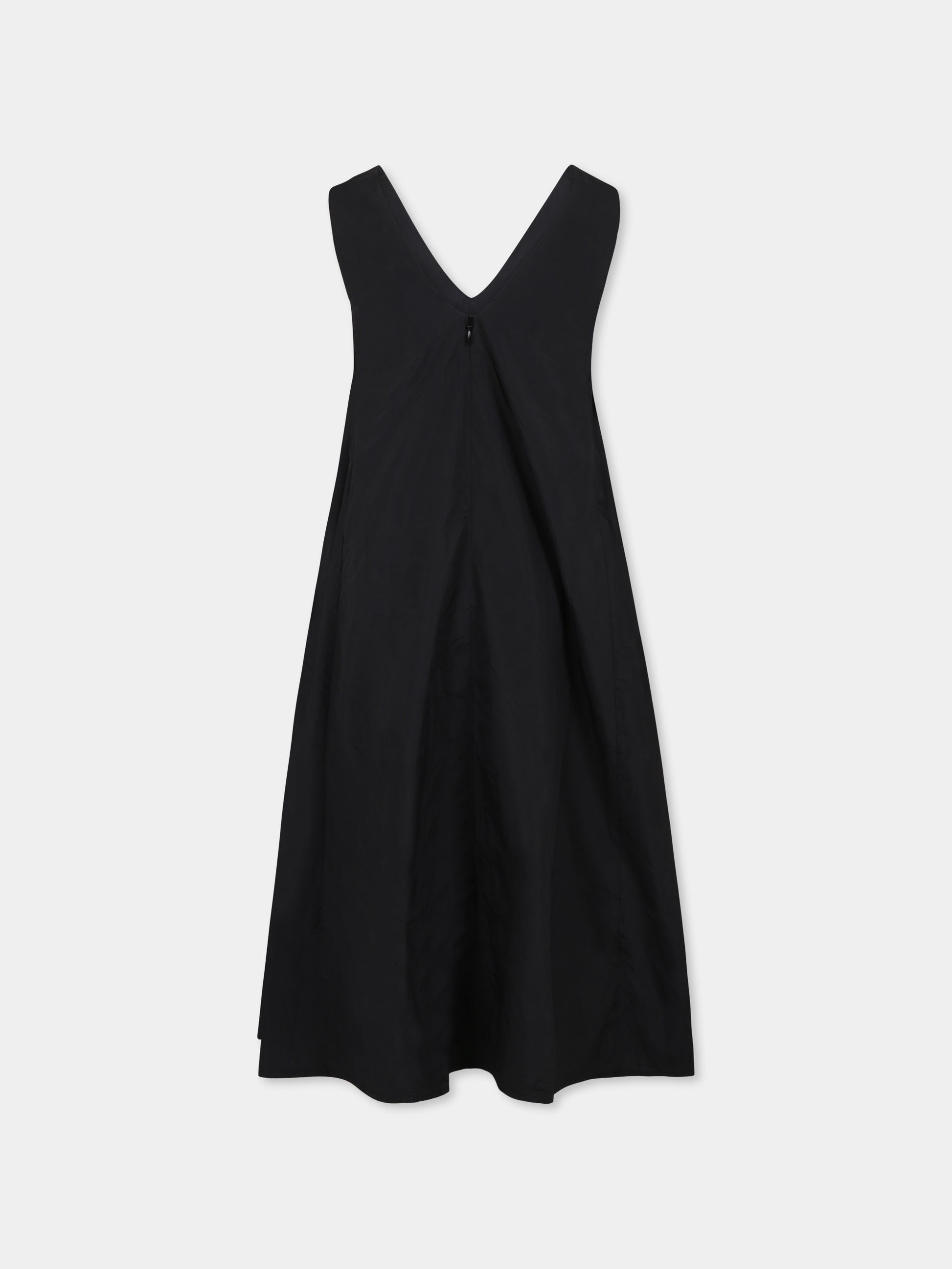 Vestito nero per bambina con logo,Dkny,D62329 09B