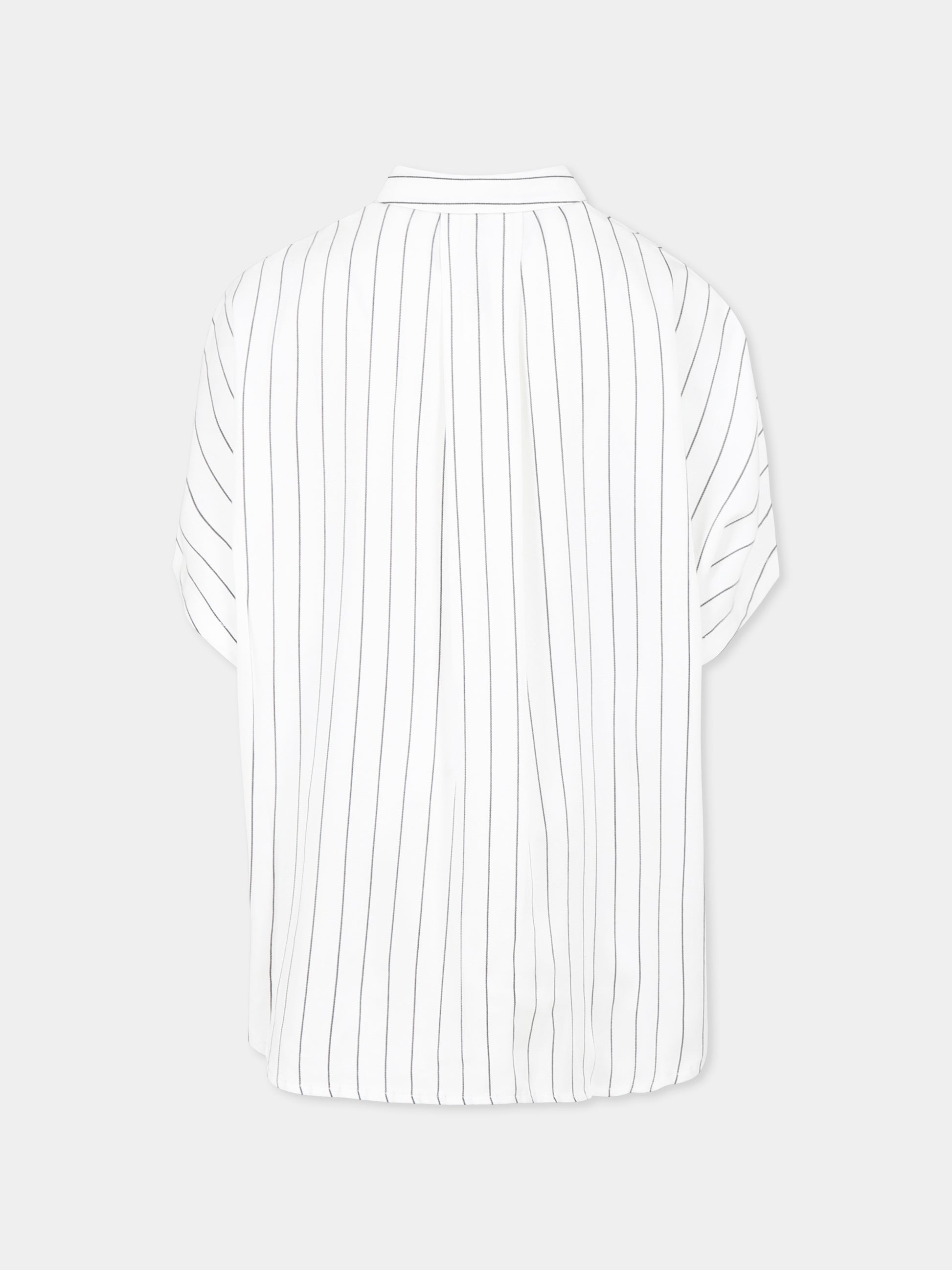 Camicia bianca per bambina con logo,Dkny,D62257 N50