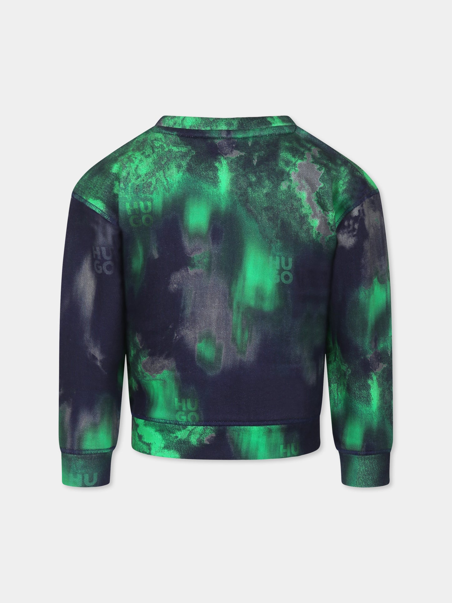 Felpa blu per bambino con logo,Hugo,G00351 V96