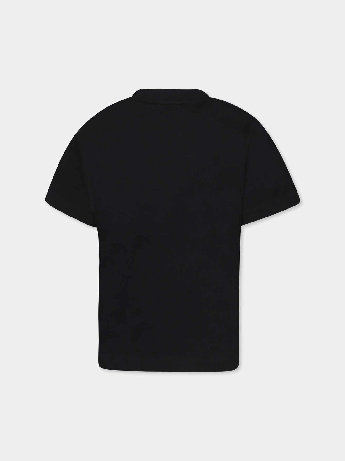 Black t-shirt for boy with logo