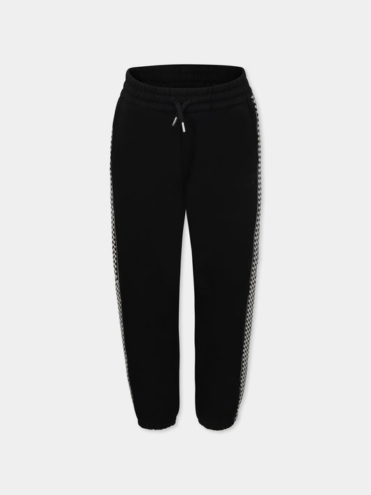 Pantaloni neri per bambino con logo,Lanvin Petite,N30230 09B