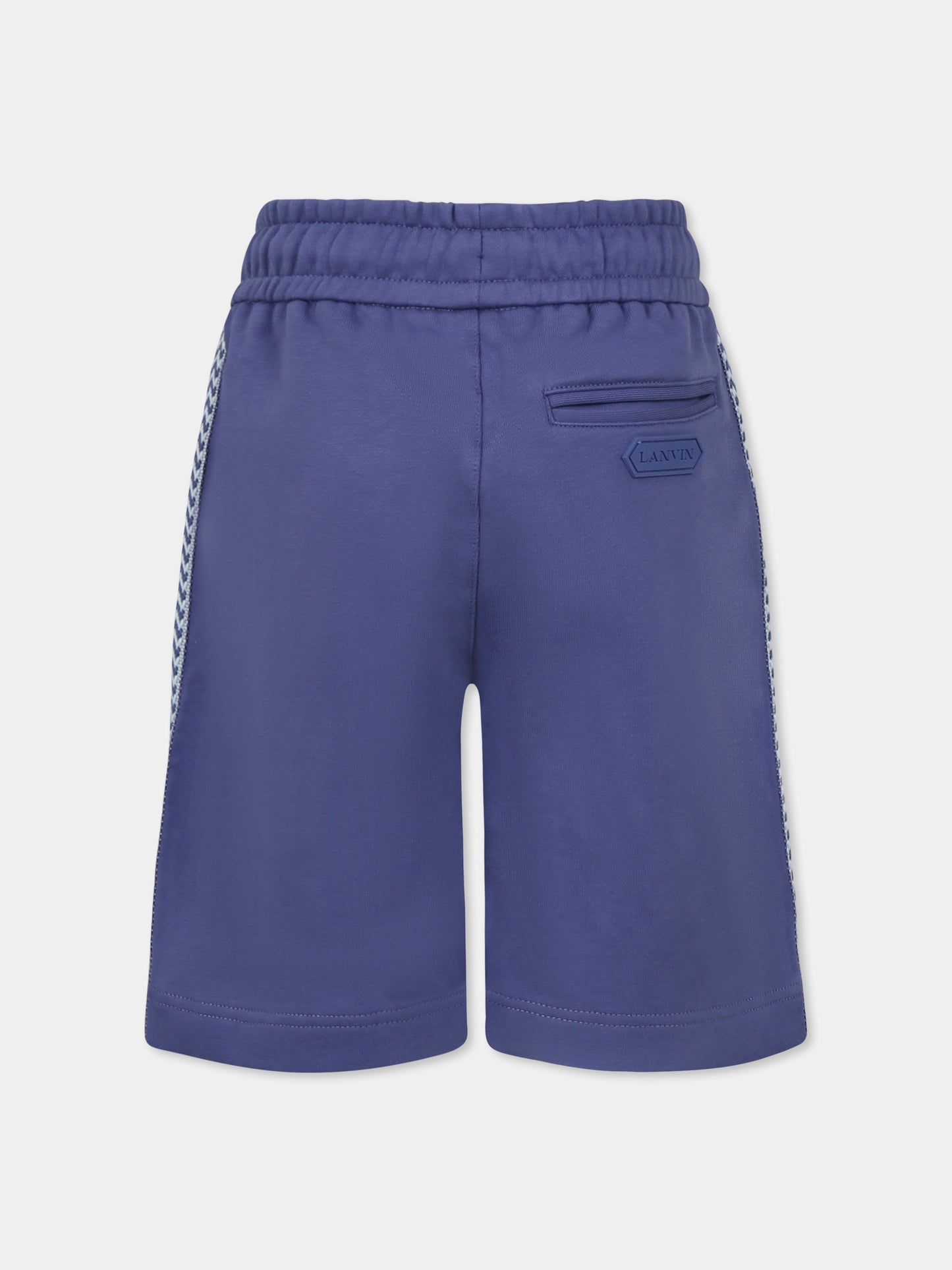 Shorts blu per bambino con logo,Lanvin Petite,N30229 80W
