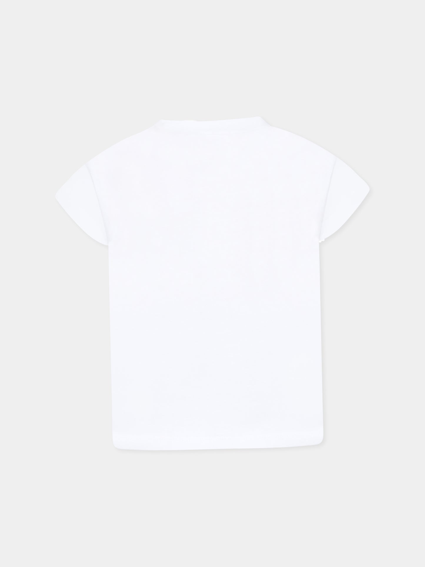 T-shirt bianca per bambina con cuore e scritta,Billieblush,U21036 10P