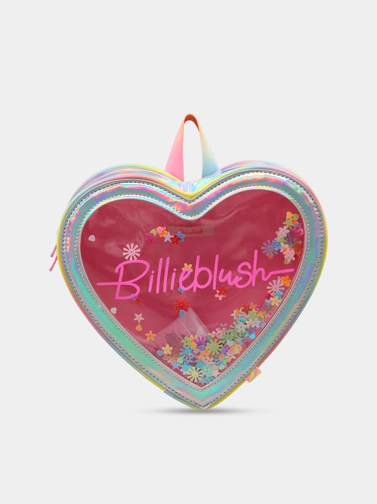 Zaino argento per bambina con cuore,Billieblush,U20767 111