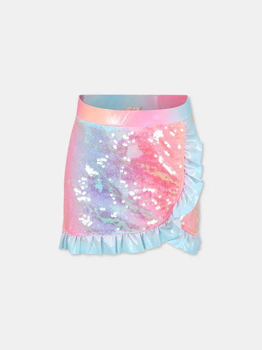 Copricostume multicolor per bambina con paillettes,Billieblush,U21073 462