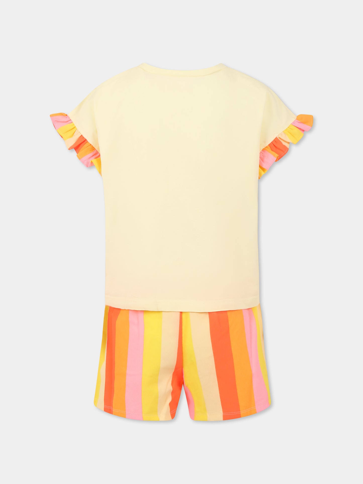 Completo giallo per bambina con scritta,Billieblush,U20912 531