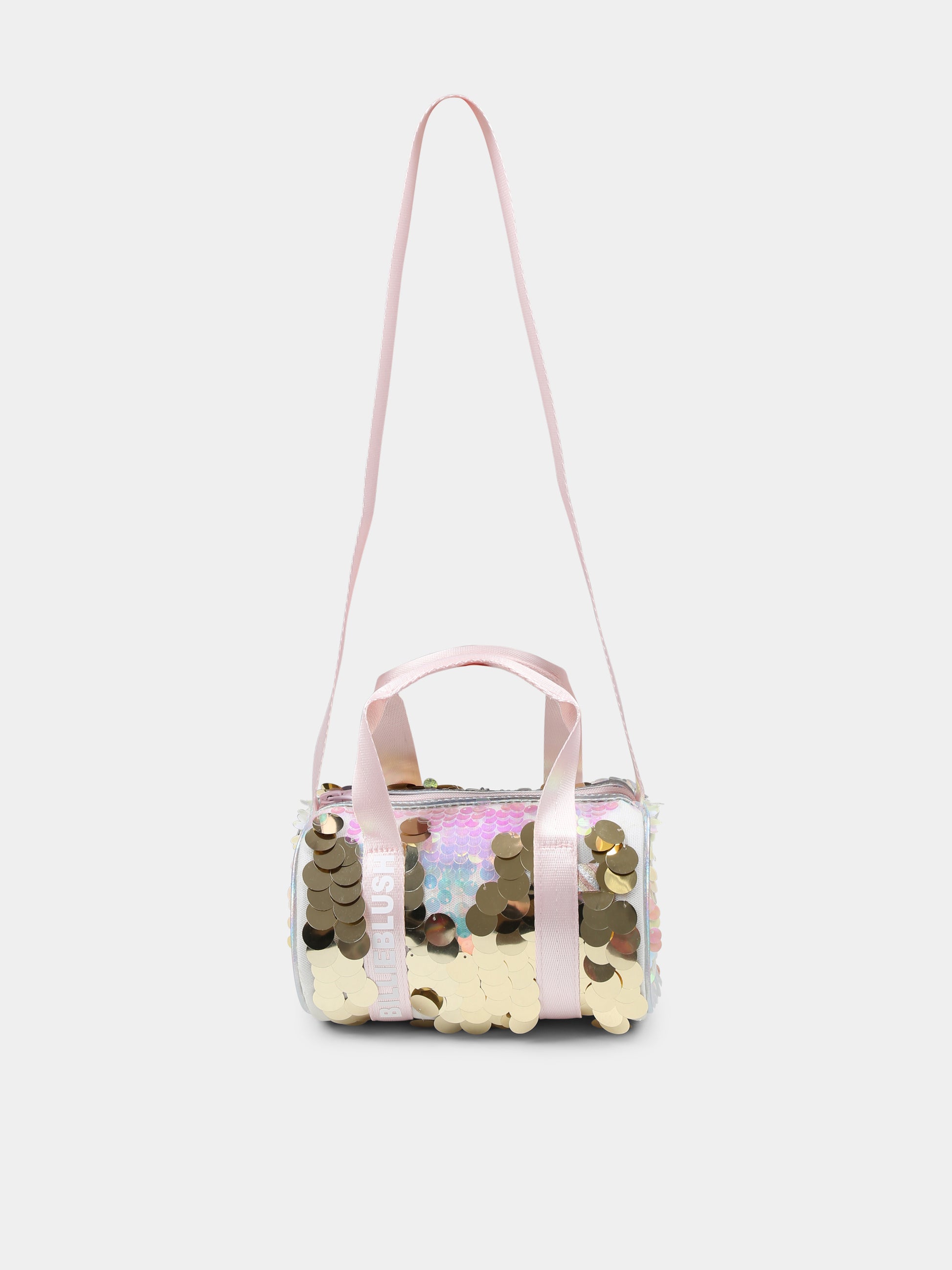Borsa oro per bambina con paillettes,Billieblush,U20775 111