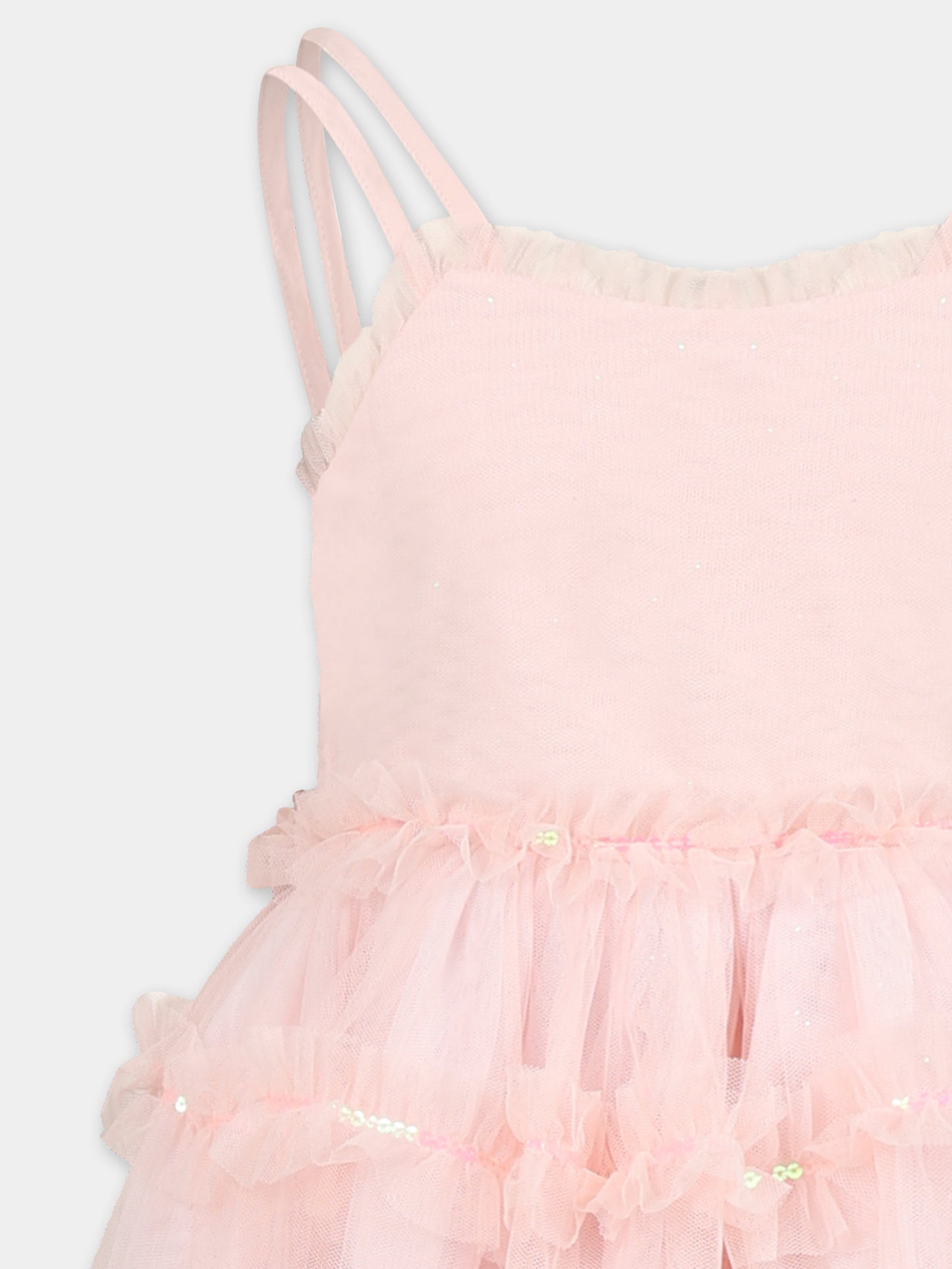 Vestito rosa per bambina con pailettes,Billieblush,U20976 45X