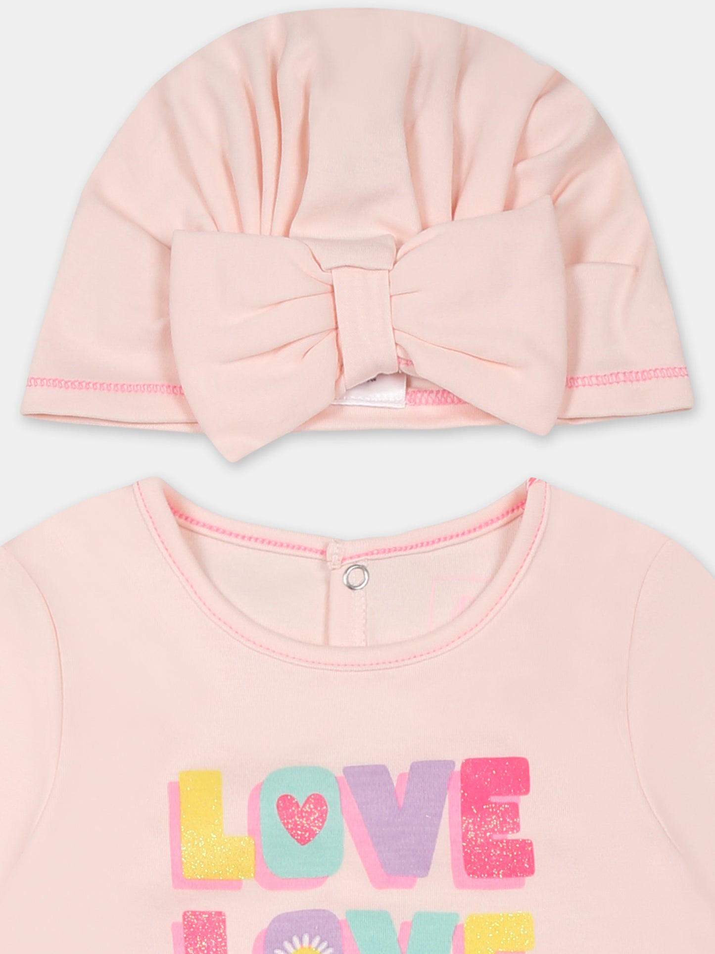 Set tutina rosa per neonata con scritta,Billieblush,U21017 45S