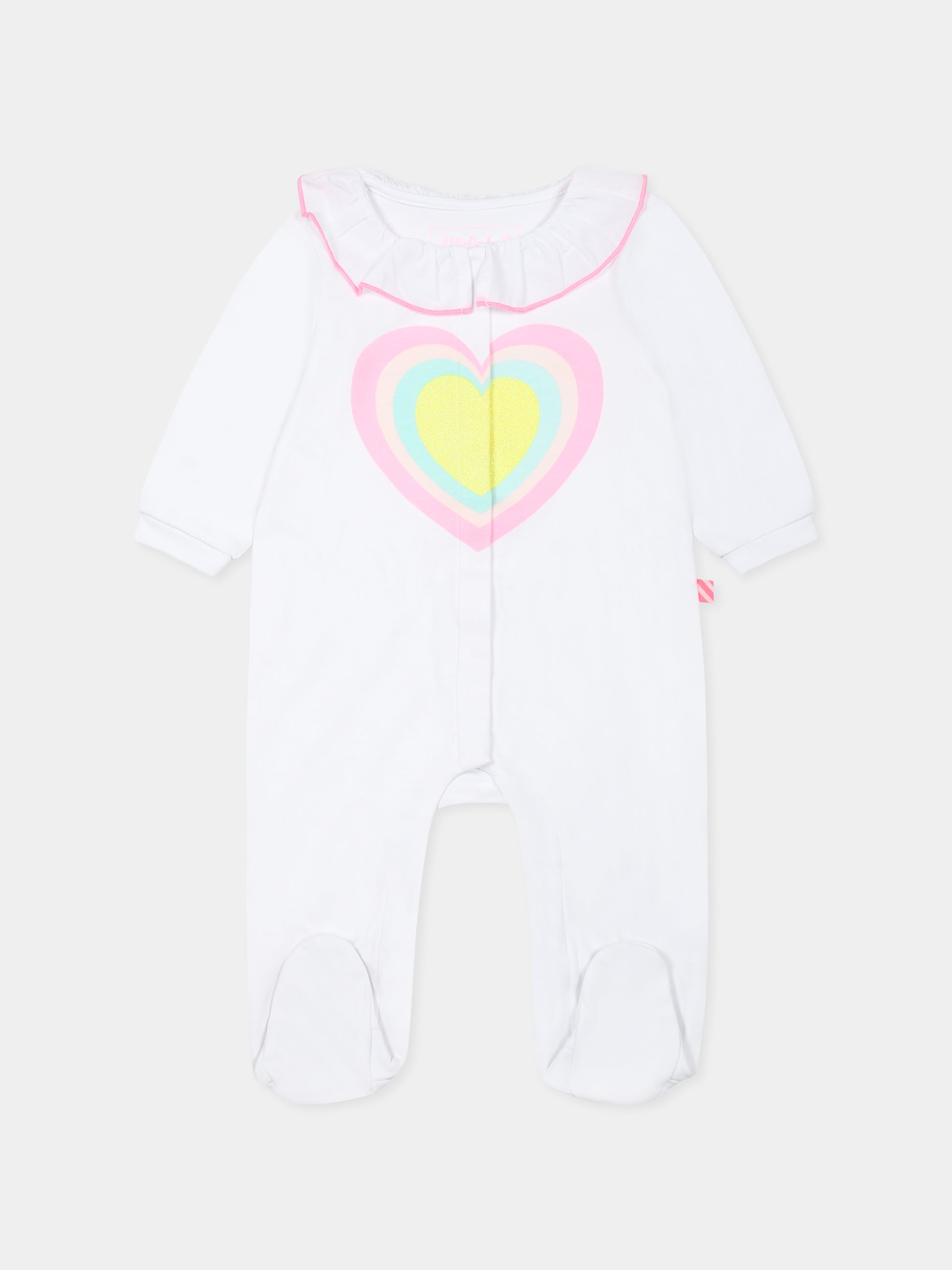 Tutina bianca per neonata con cuore,Billieblush,U21002 10P