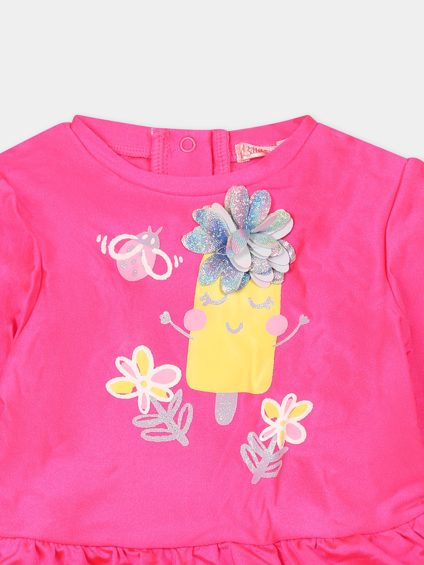 Bikini fucsia per neonata con stampa gelato,Billieblush,U21000 47A