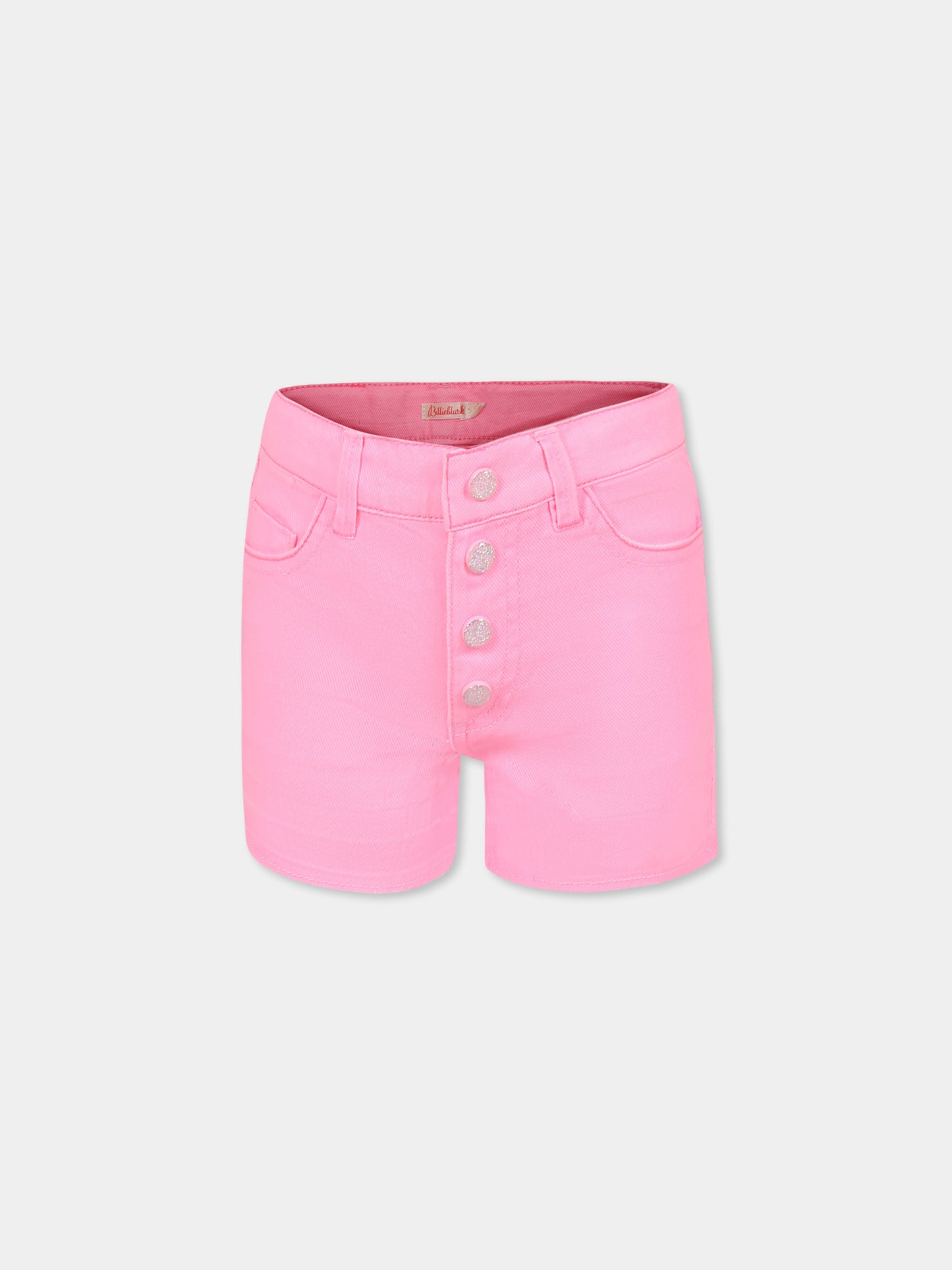 Shorts rosa per bambina con paillettes,Billieblush,U21043 462