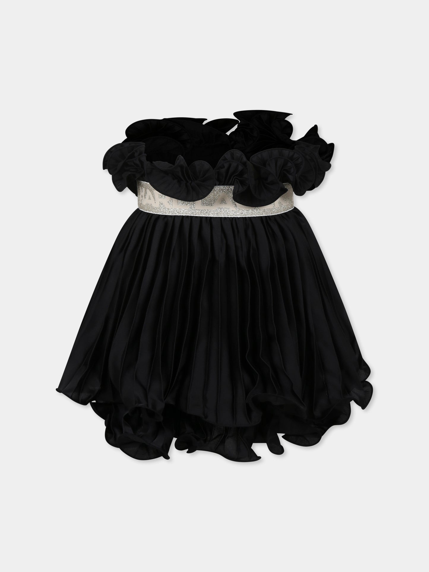 Gonna nera per bambina con logo,Karl Lagerfeld Kids,Z30475 09B