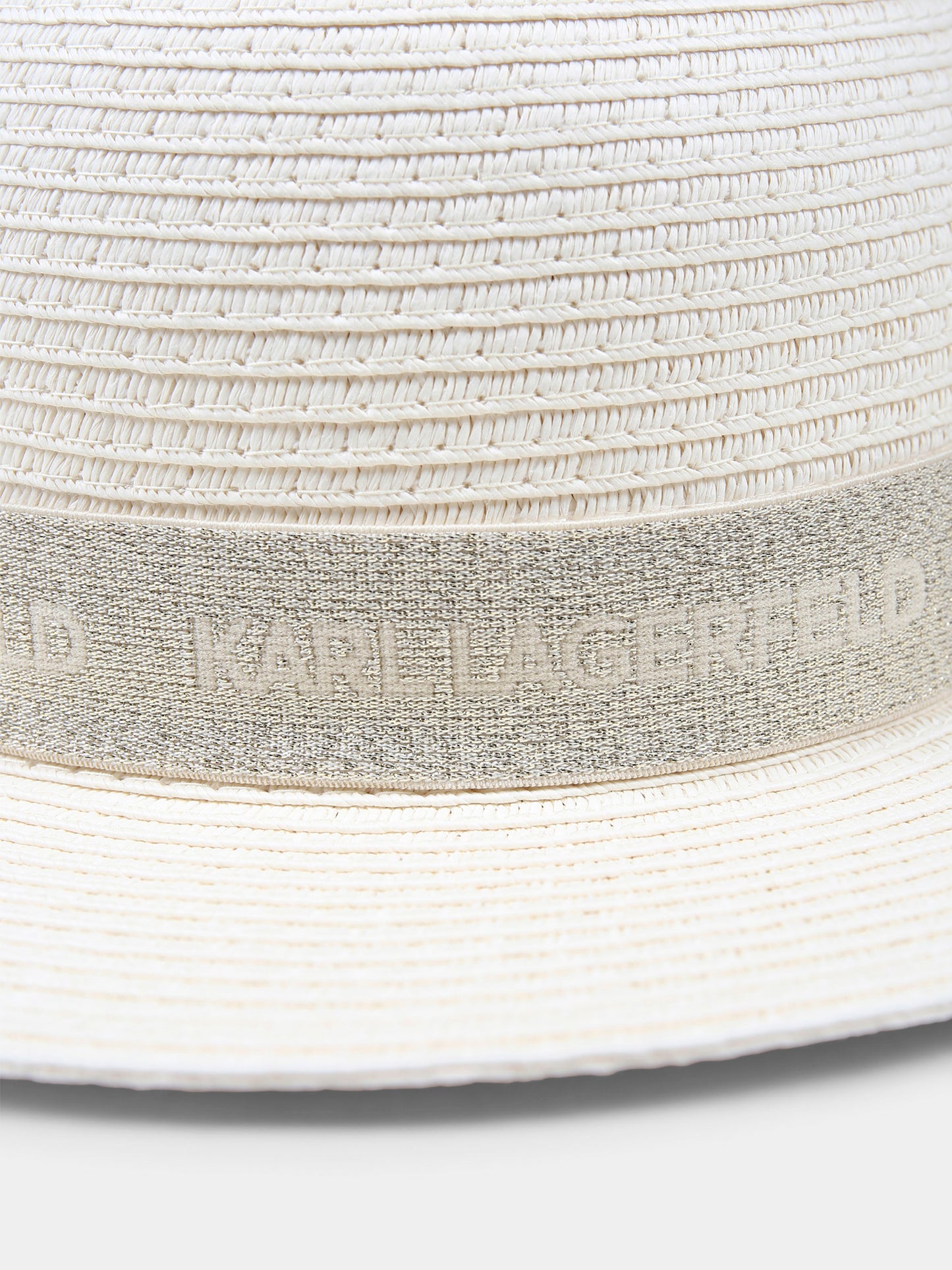 Cappello di paglia beige per bambina con logo,Karl Lagerfeld Kids,Z30391 Z40