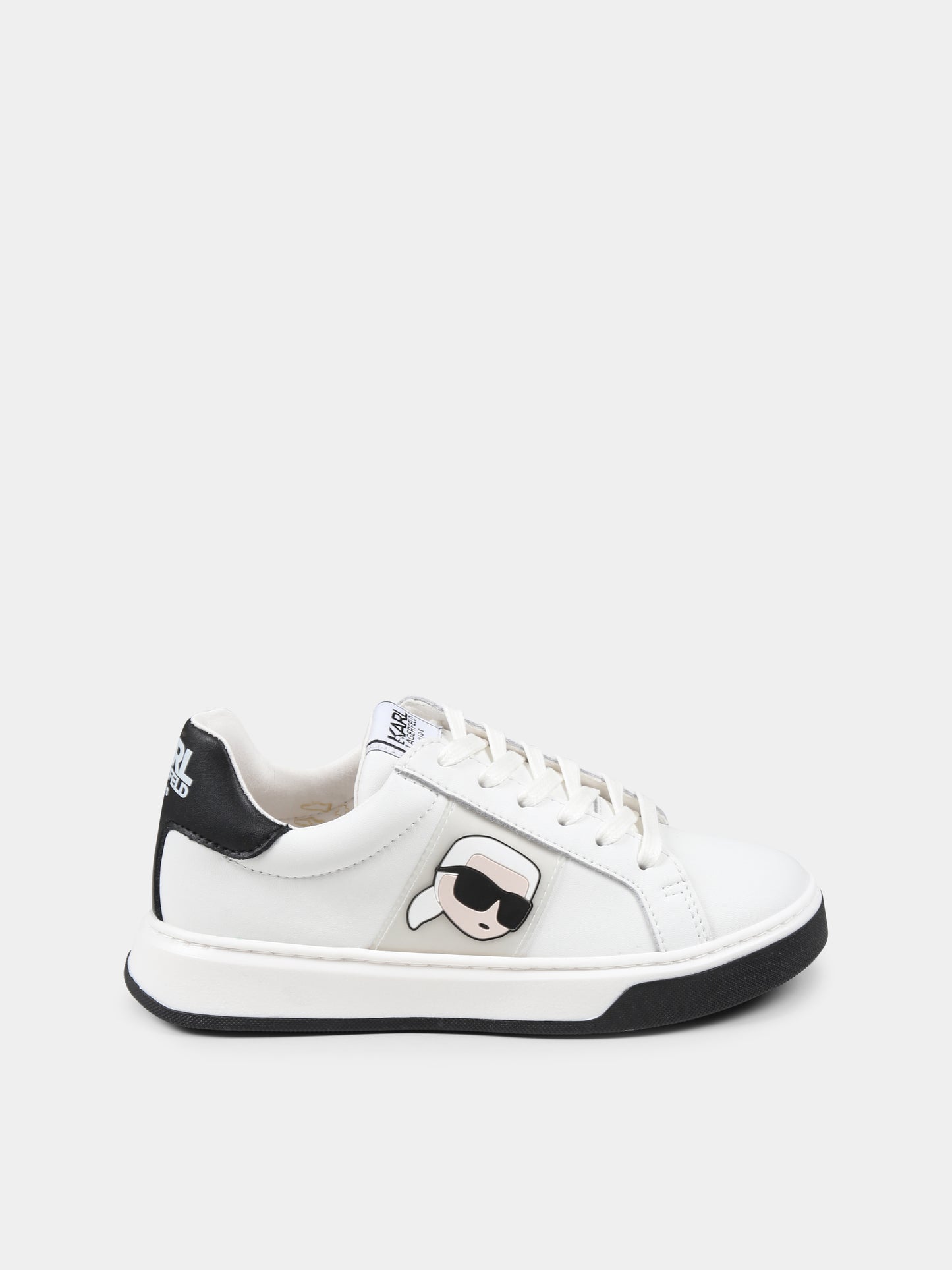 Sneakers bianche per bambini con Karl Lagerfeld,Karl Lagerfeld Kids,Z30380 10P